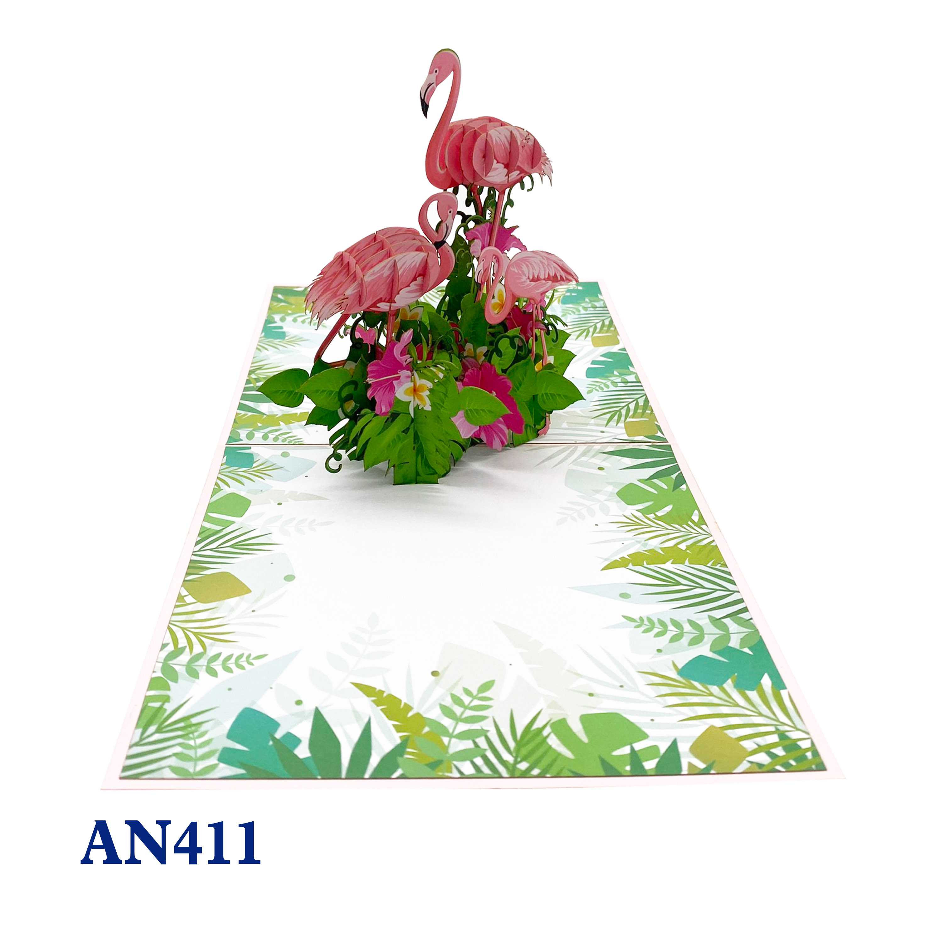 Flamingos Pop Up Card