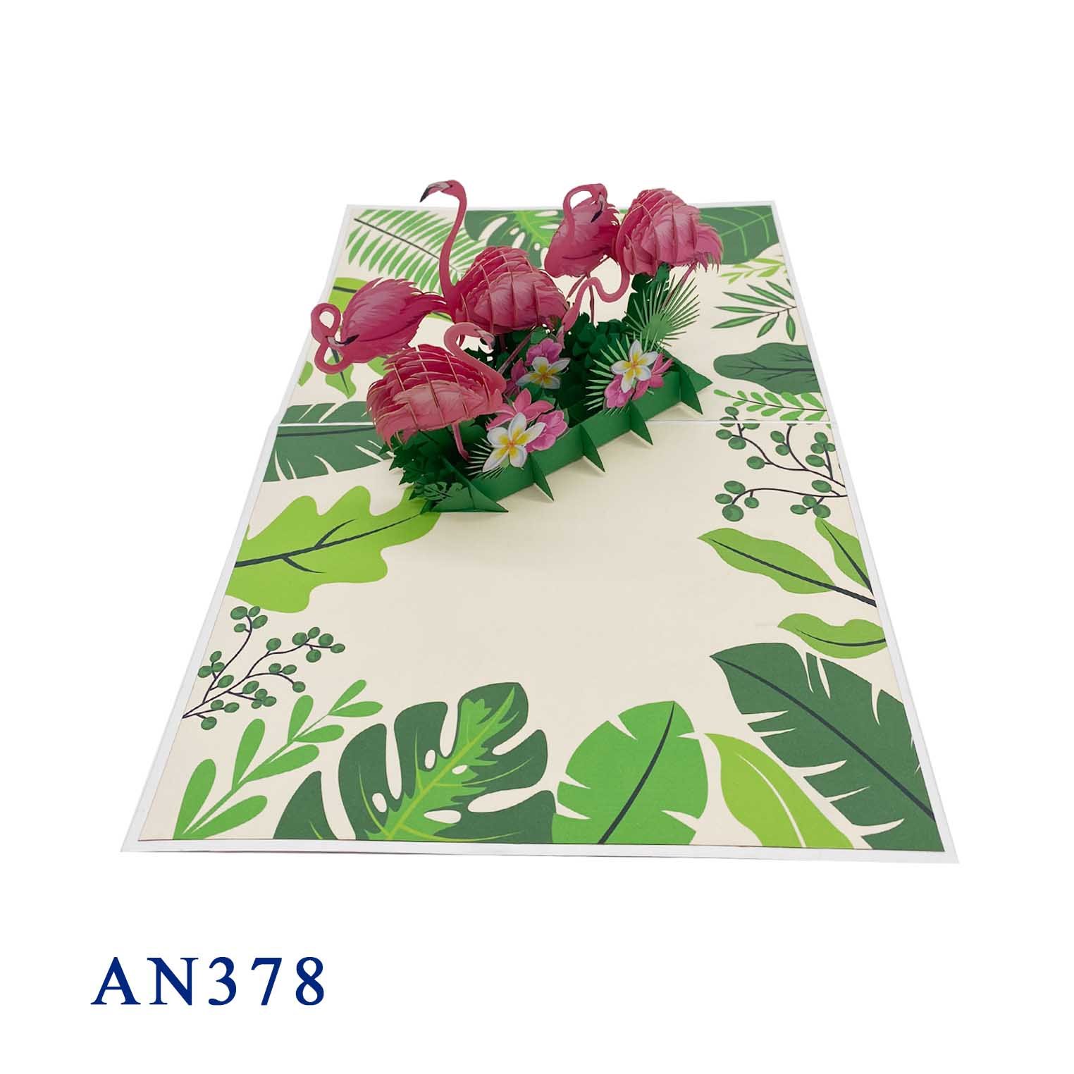 Flamingo Pop Up Card