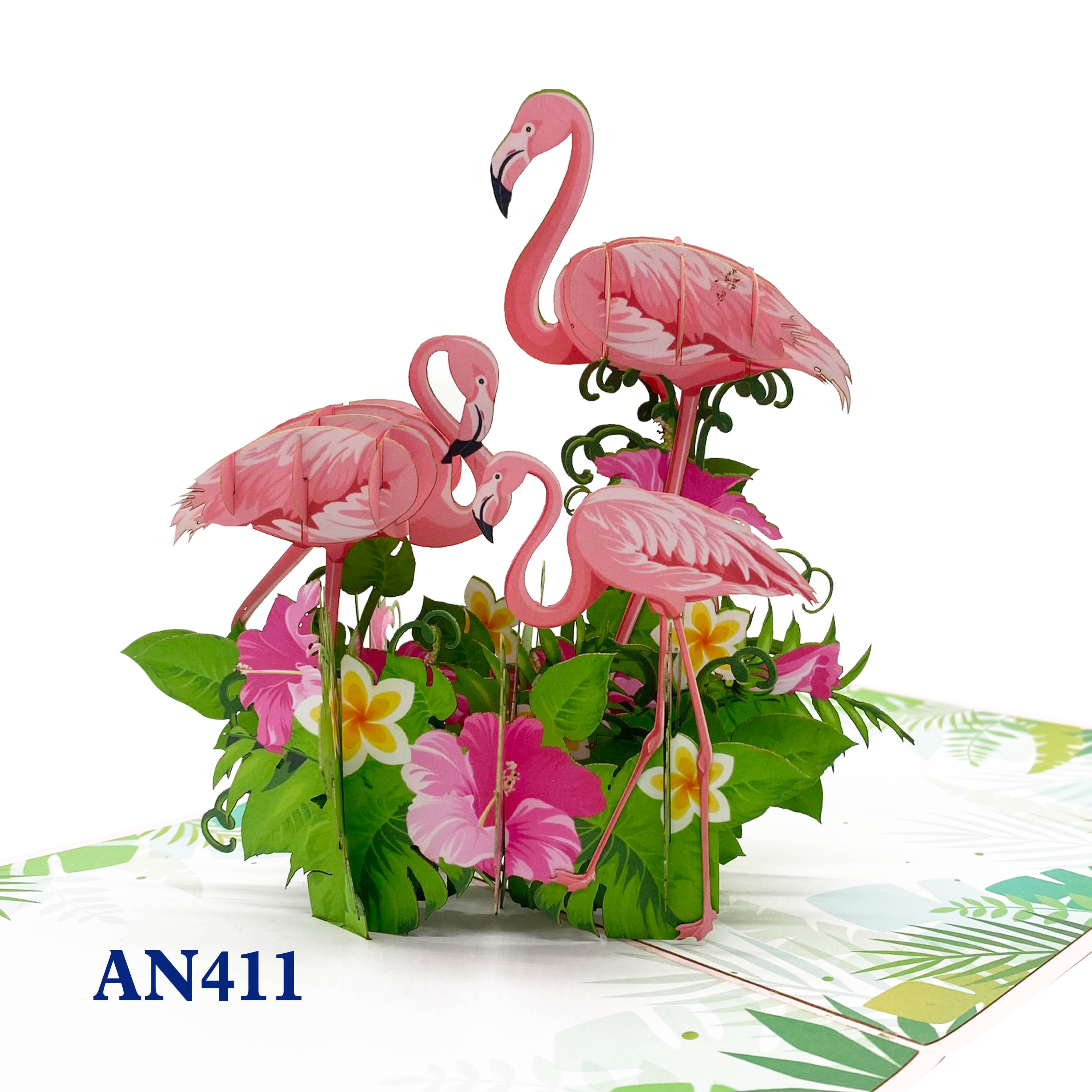 Flamingos Pop Up Card