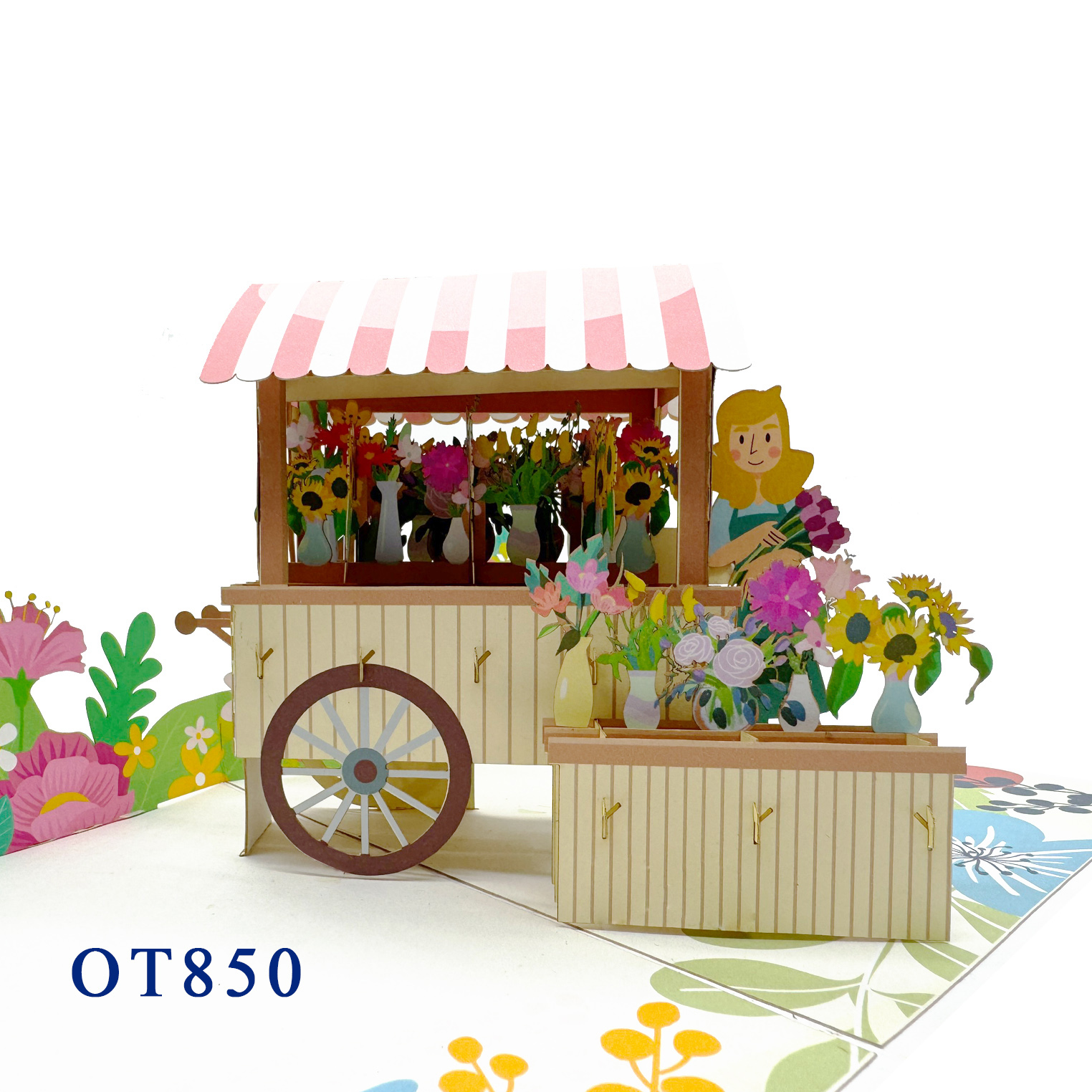 Flowers Shop Pop Up Greeting Card