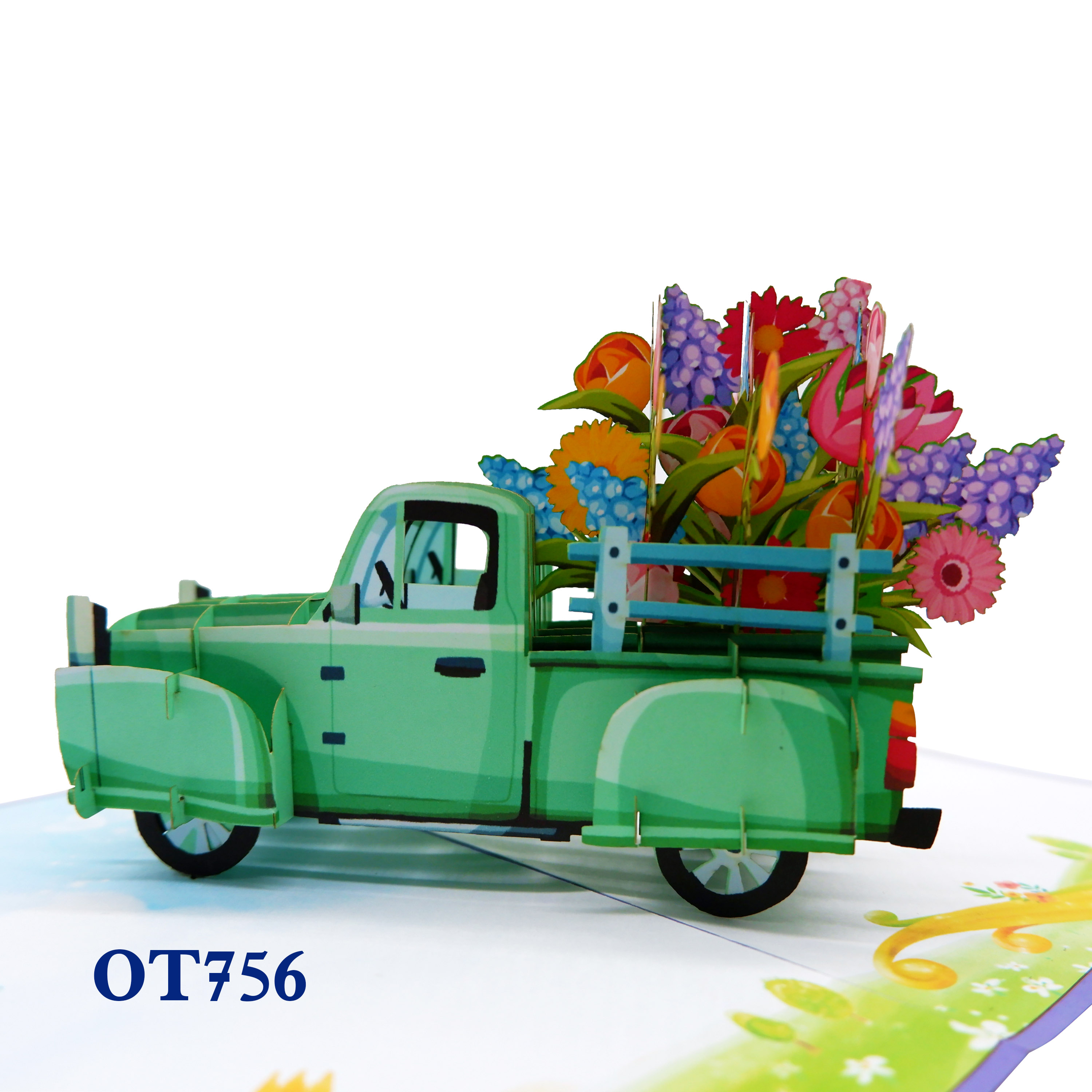 Flowers Truck Pop Up Card