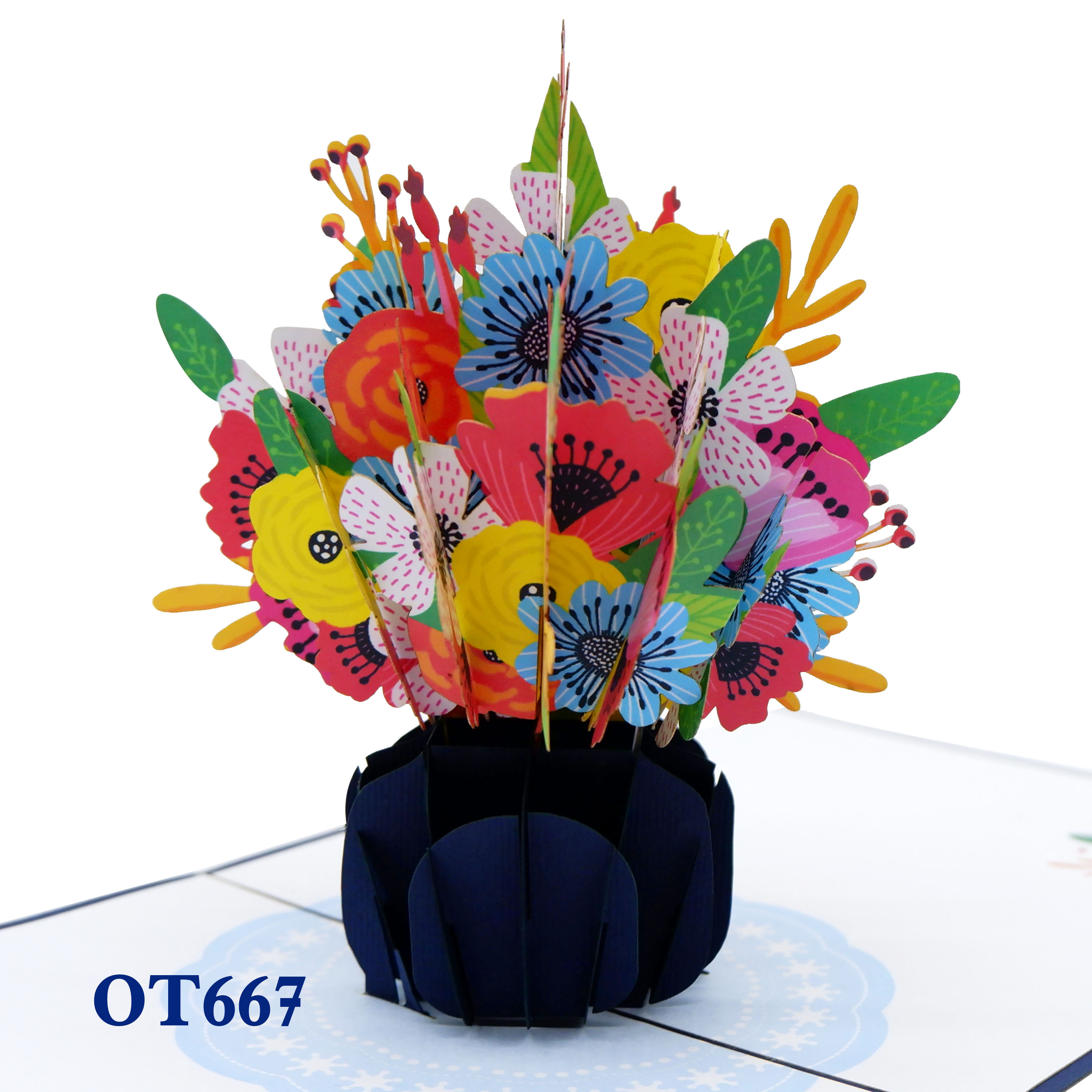 Flowers Vase Pop Up Card