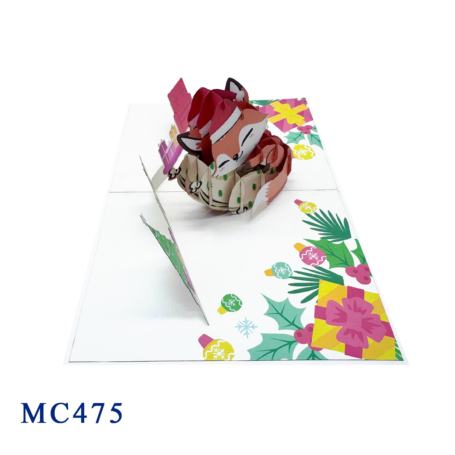 Christmas Fox Pop-Up Card