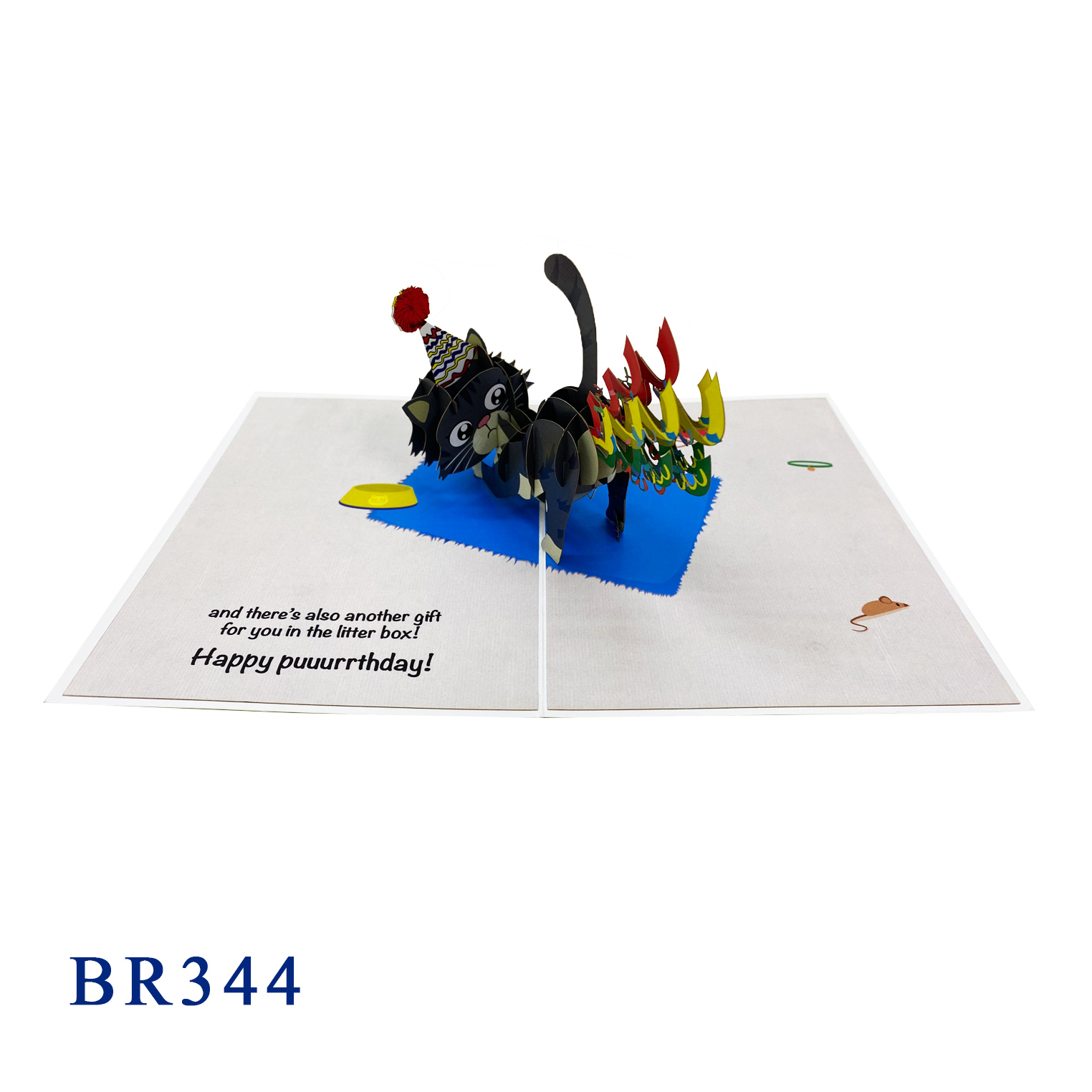 Funny Cat Birthday Pop Up Card