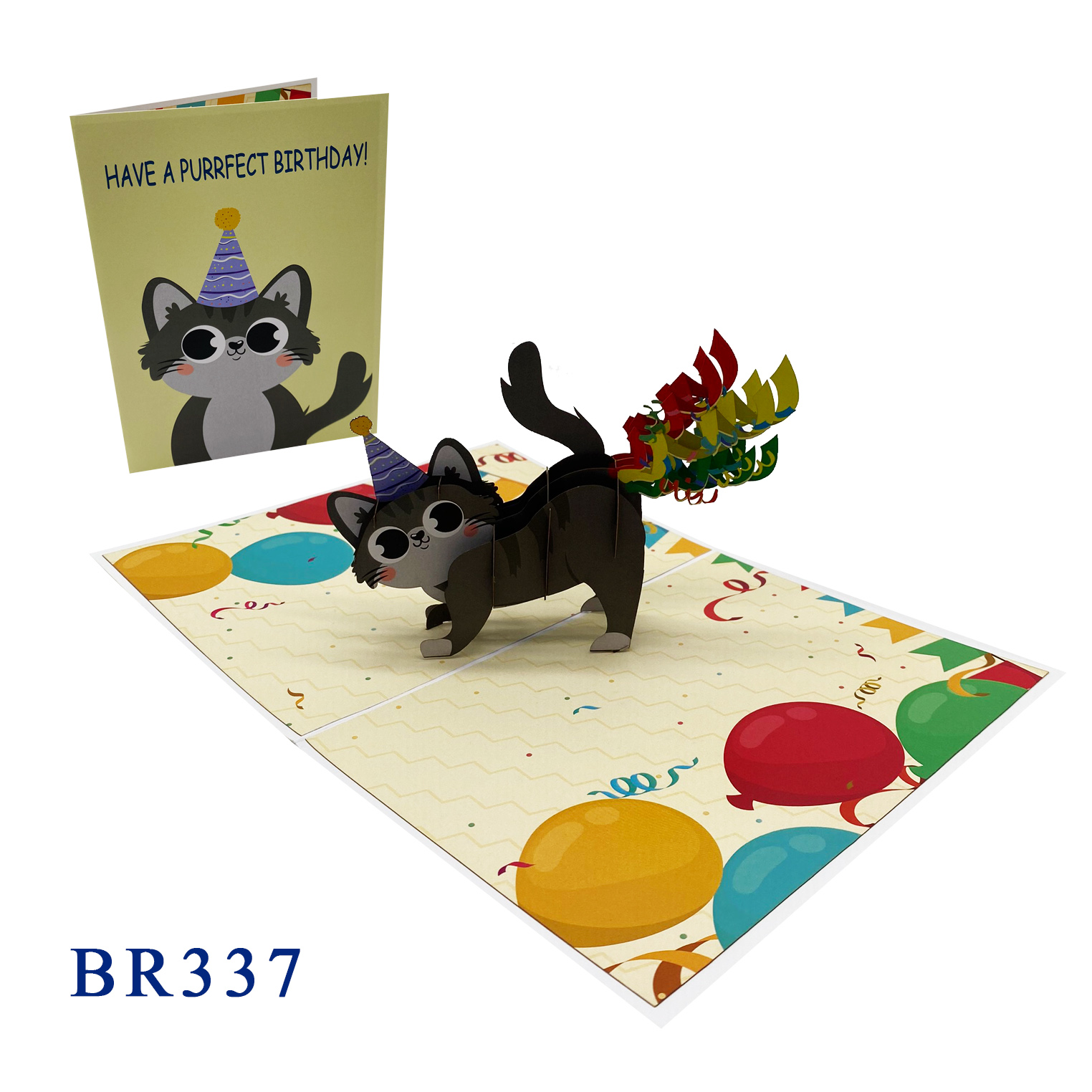 Funny Kitten Birthday Pop Up Card