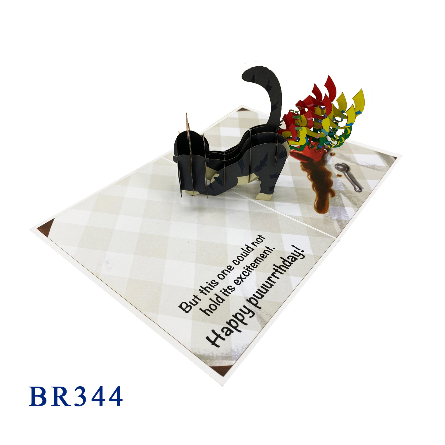 Funny Cat Birthday Pop Up Card