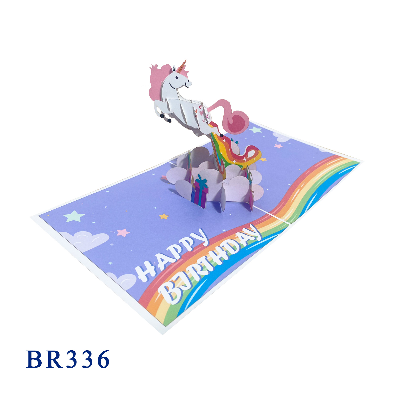 Funny Unicorn Happy Birthday Pop Up Card