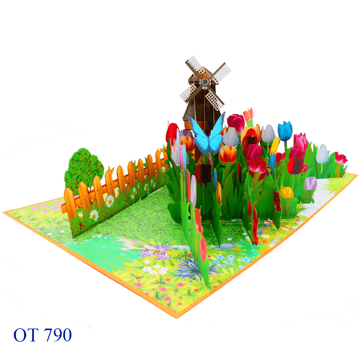 Garden Tulips Pop Up Card