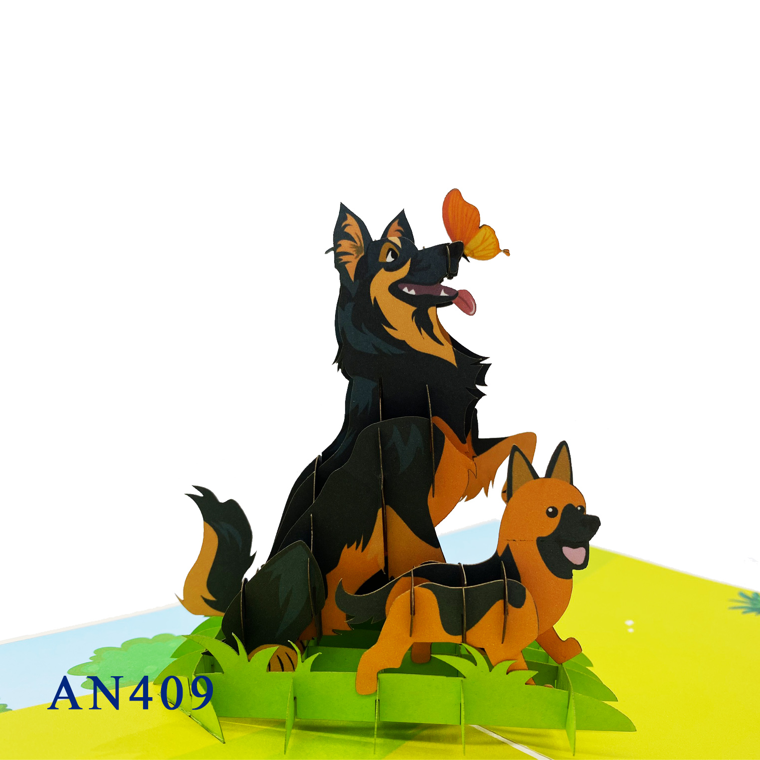 German Shepherd Dogs Pop Up Card