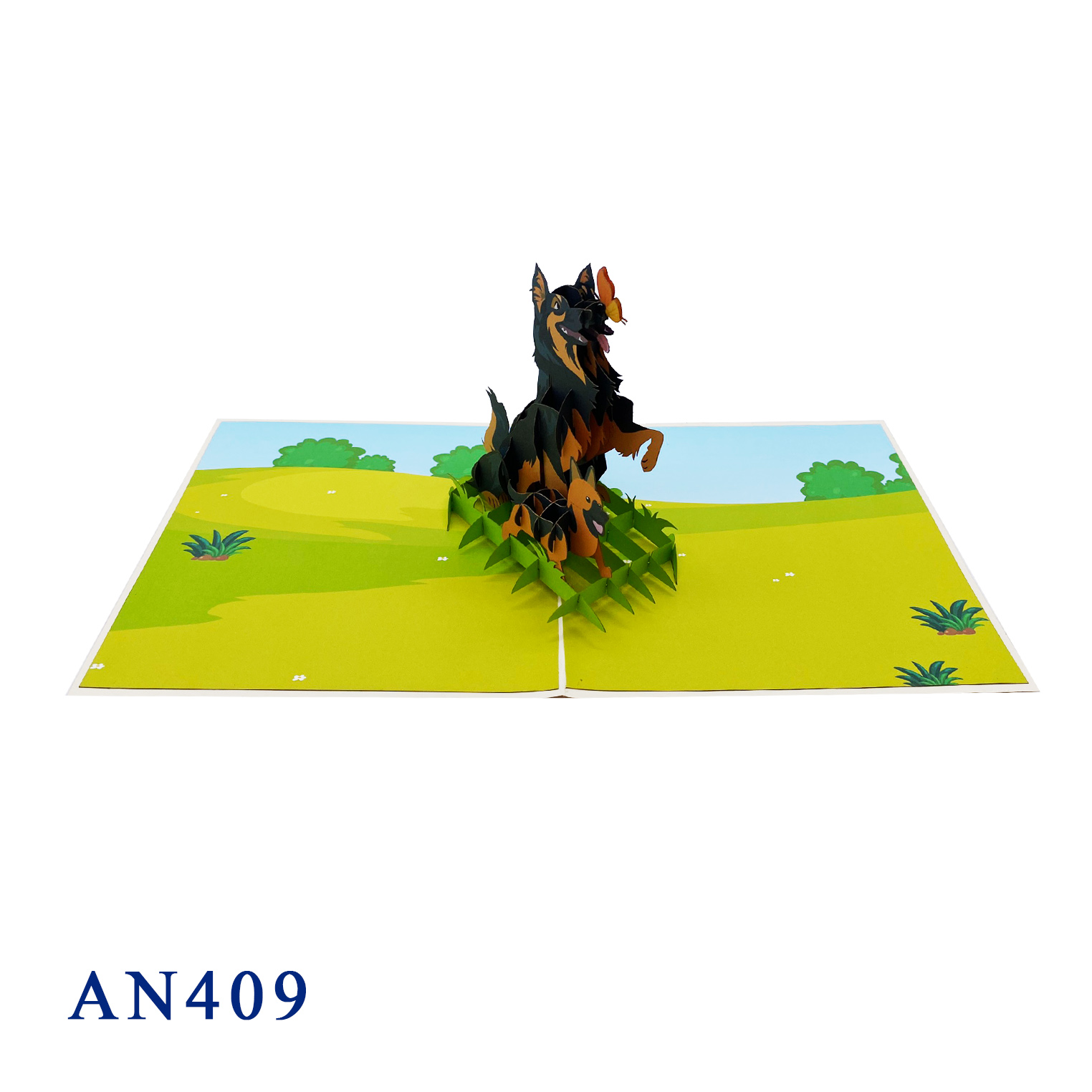 German Shepherd Dogs Pop Up Card