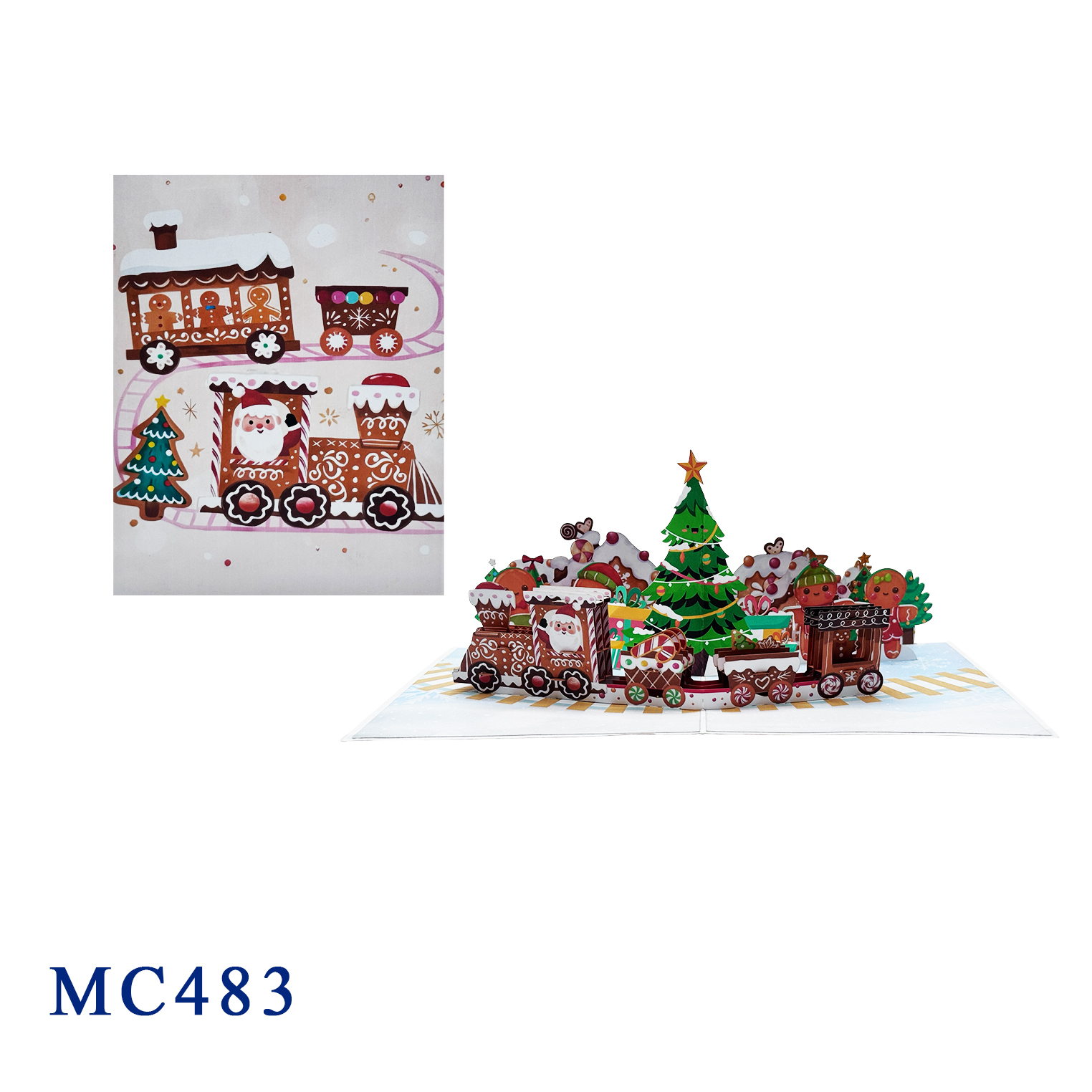 Gingerbread Train Pop-Up Card