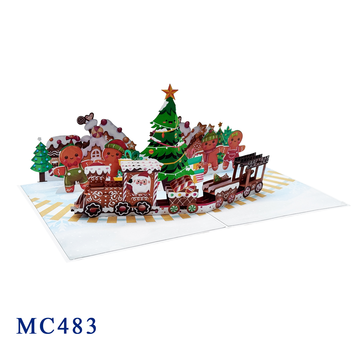 Gingerbread Train Pop-Up Card