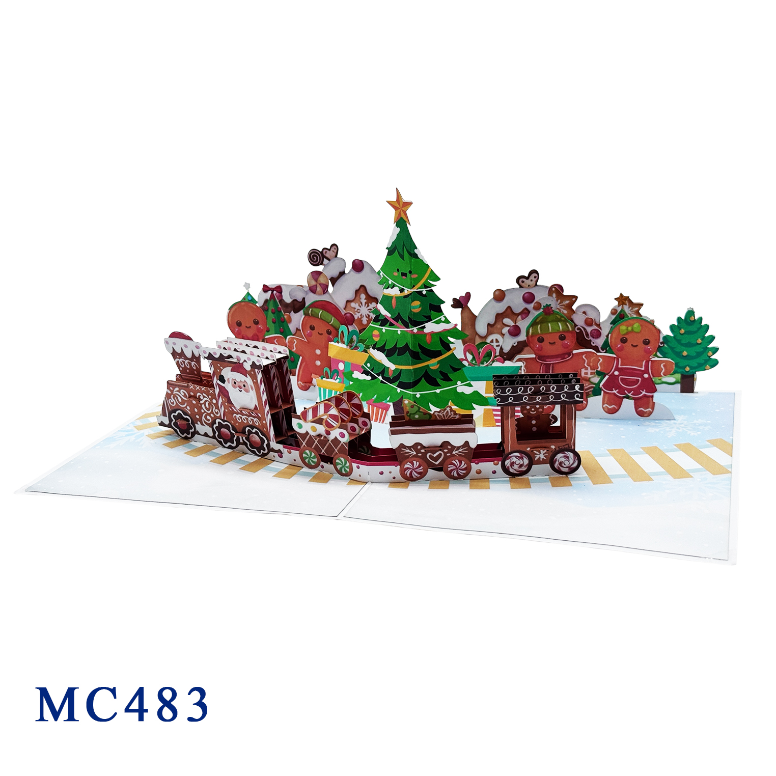 Gingerbread Train Pop-Up Card