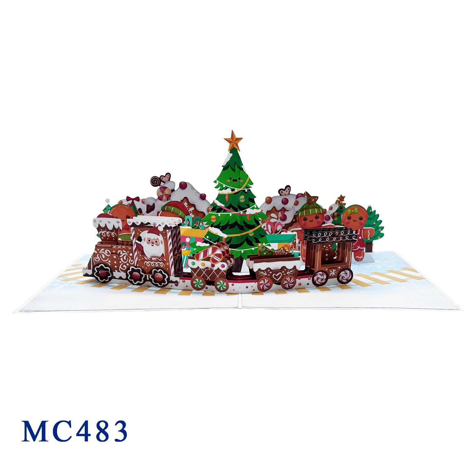 Gingerbread Train Pop-Up Card
