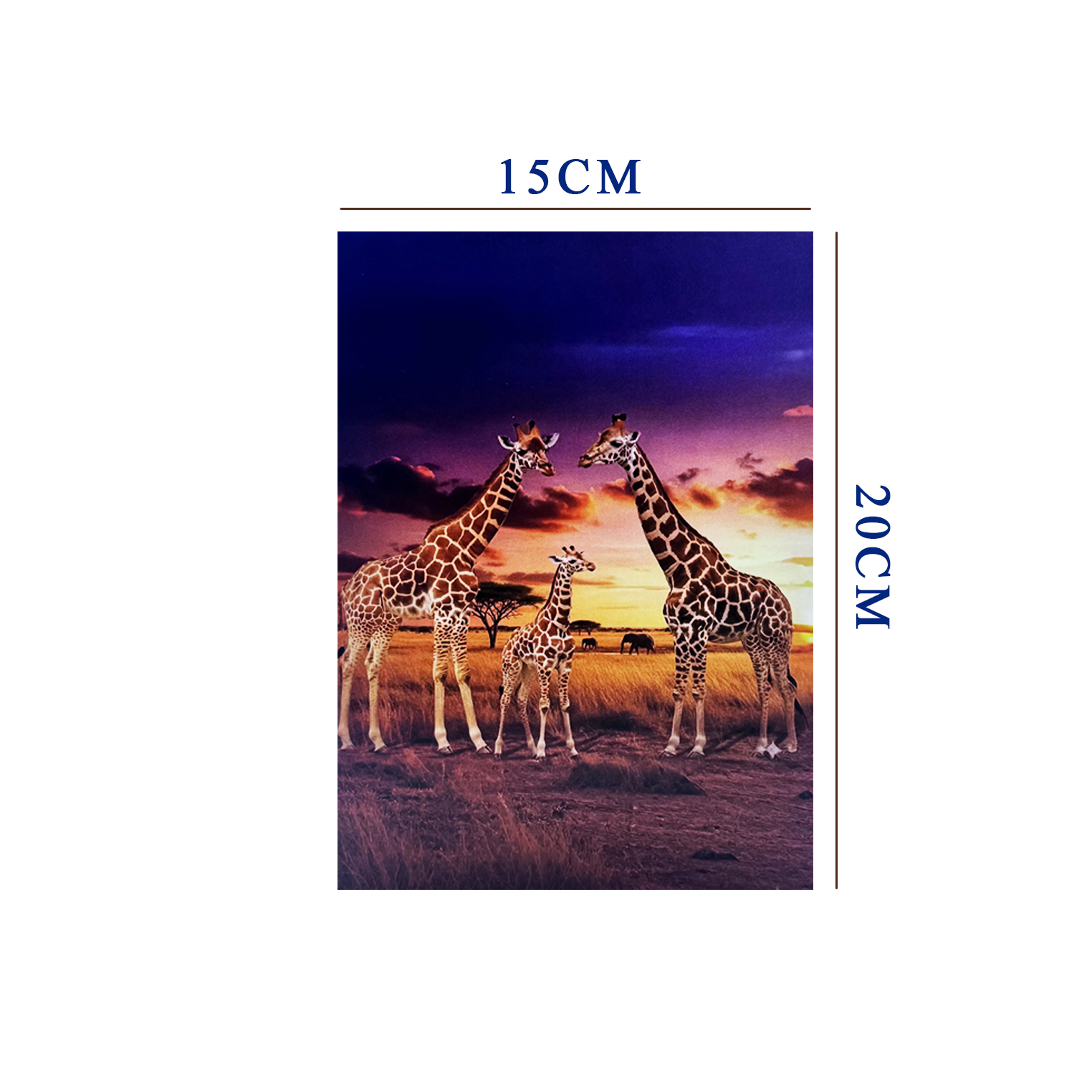 Giraffe Sunset Pop-up Card