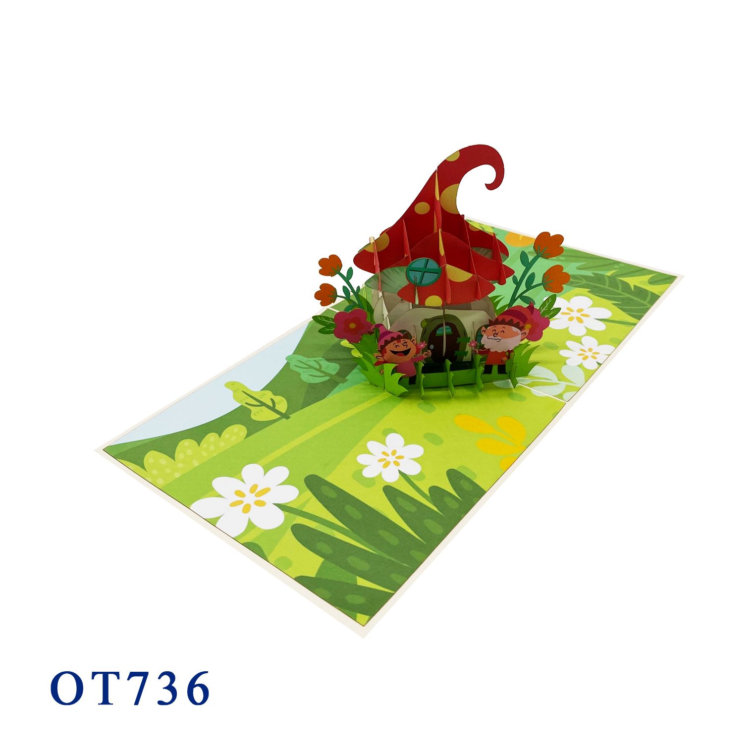 Gnomes House Pop Up Card