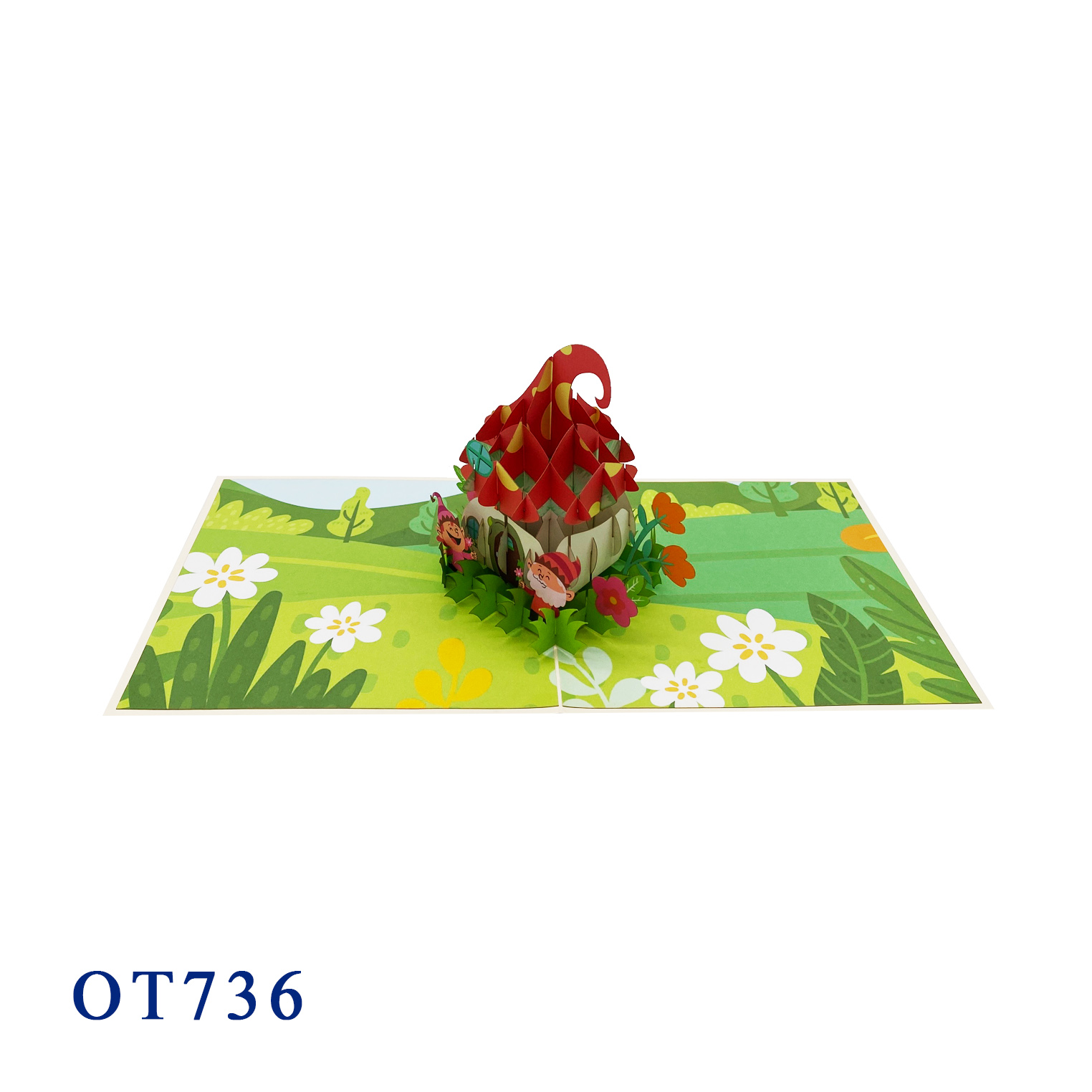 Gnomes House Pop Up Card