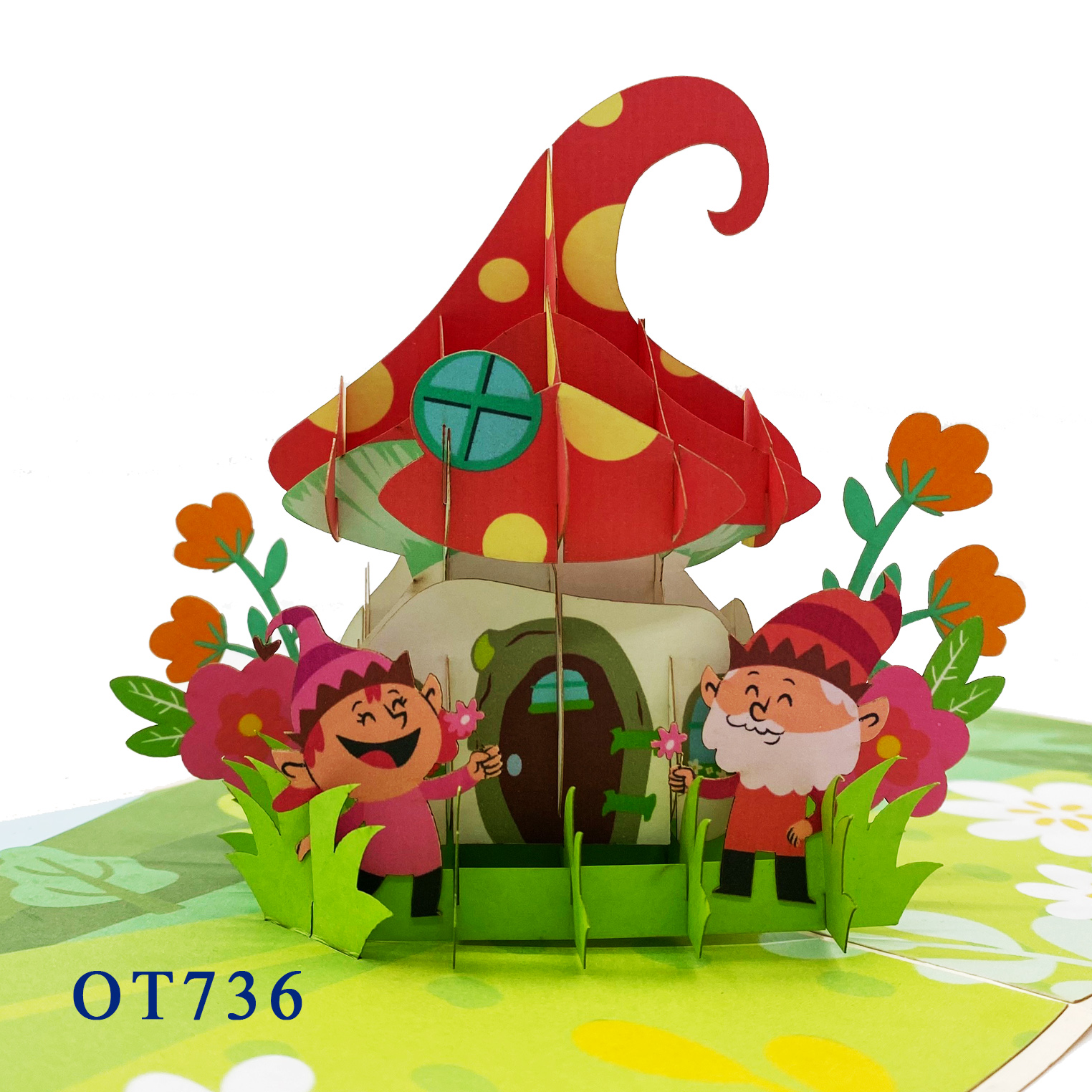 Gnomes House Pop Up Card