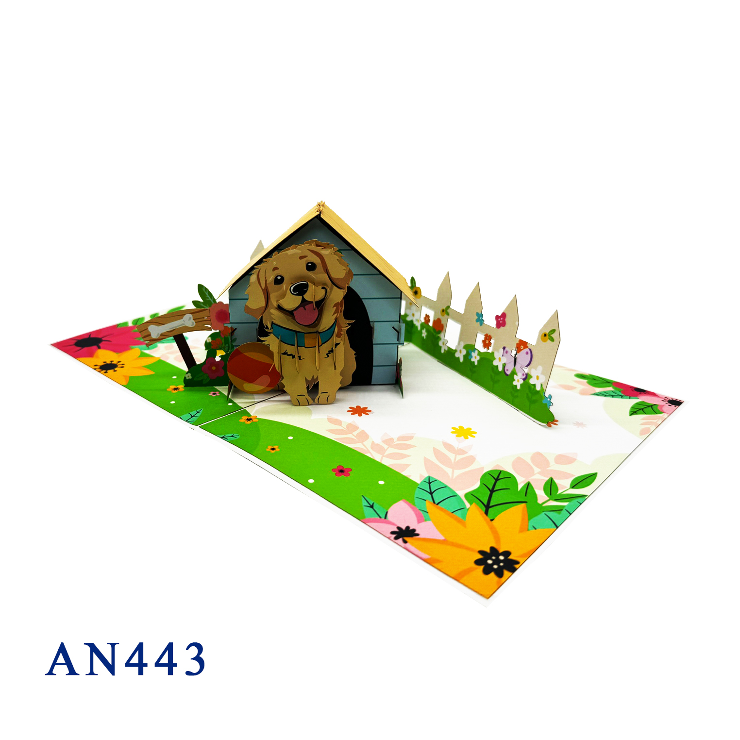 Golden Retriever Pop Up Card