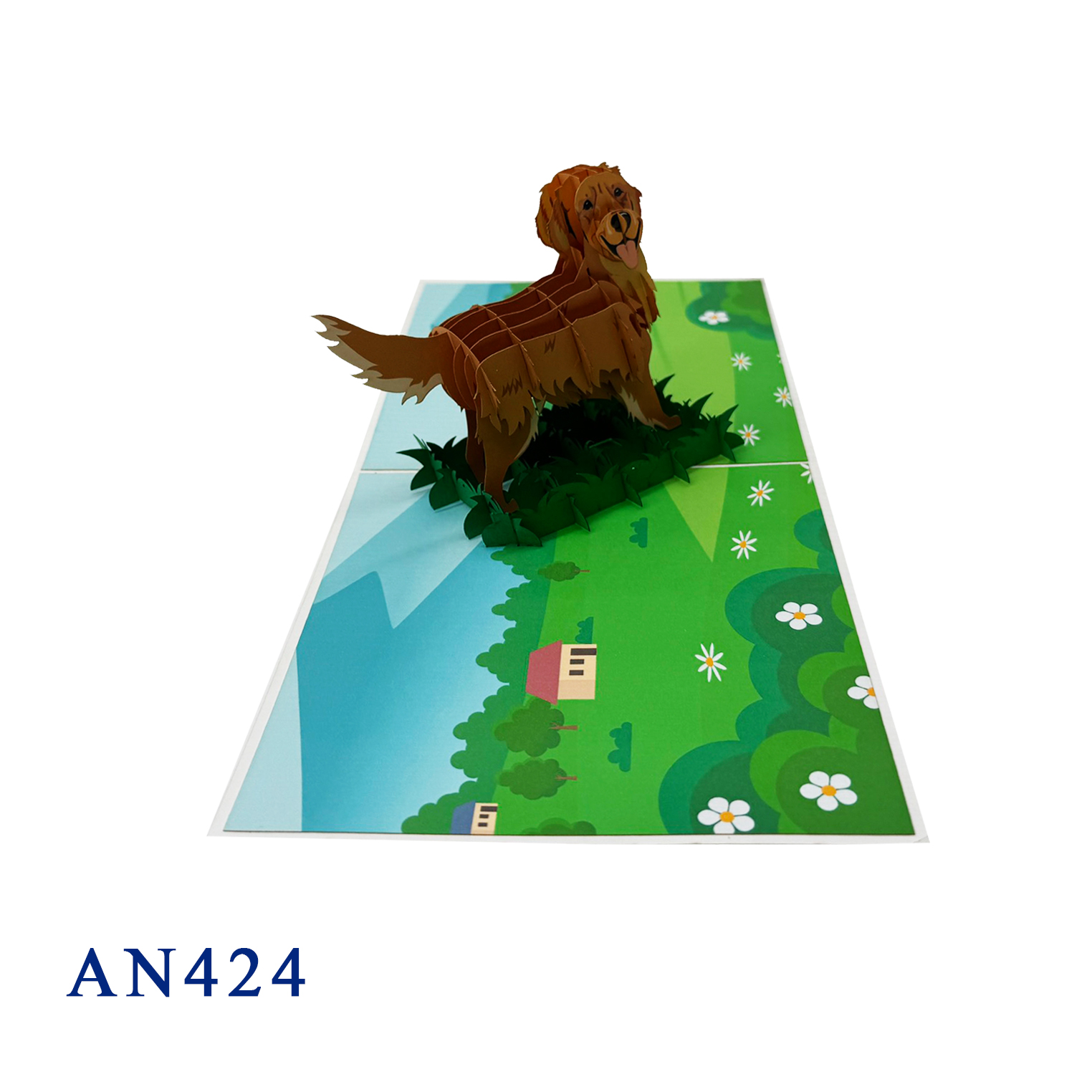 Golden Retriever Pop Up Card