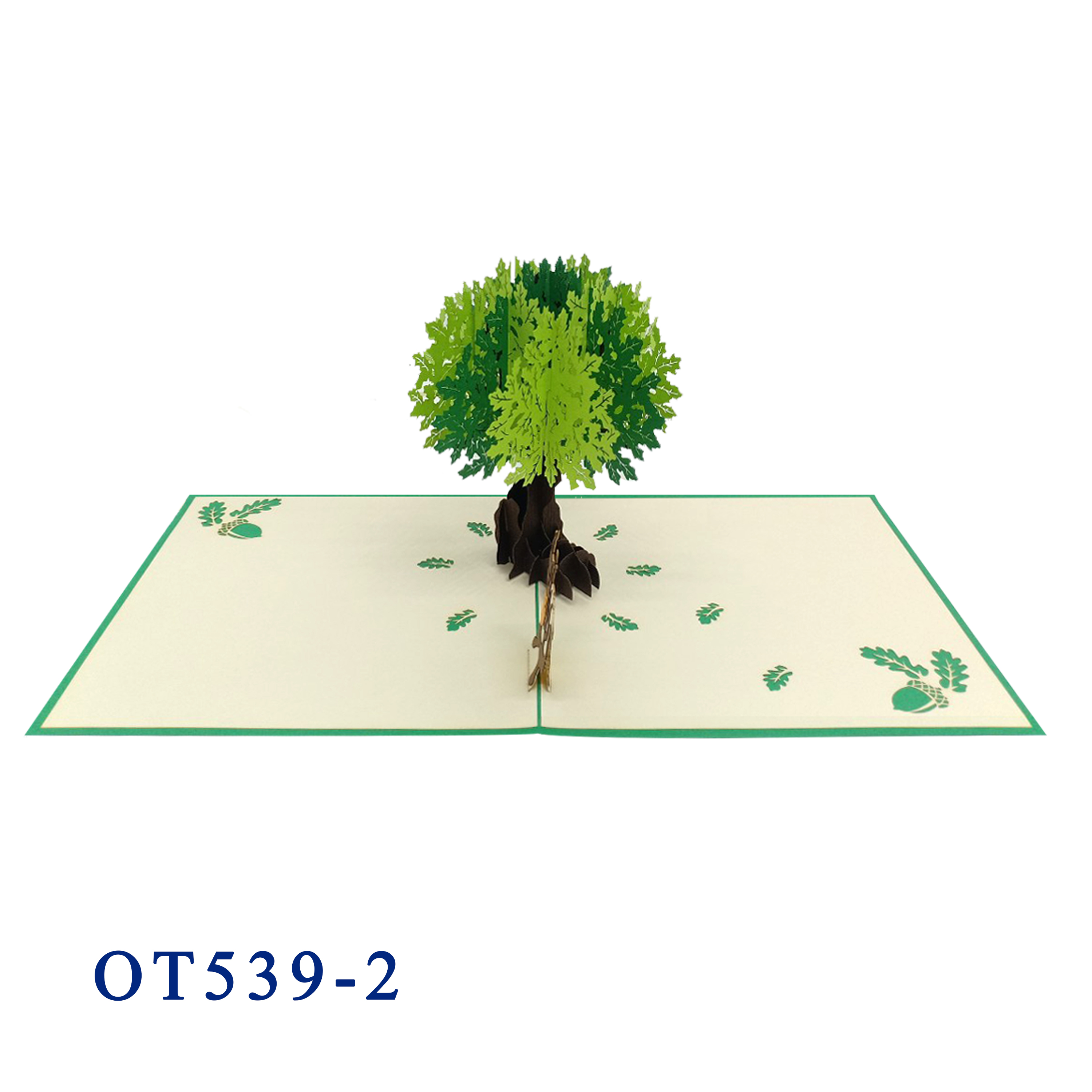 Green Oak Tree Pop Up Card