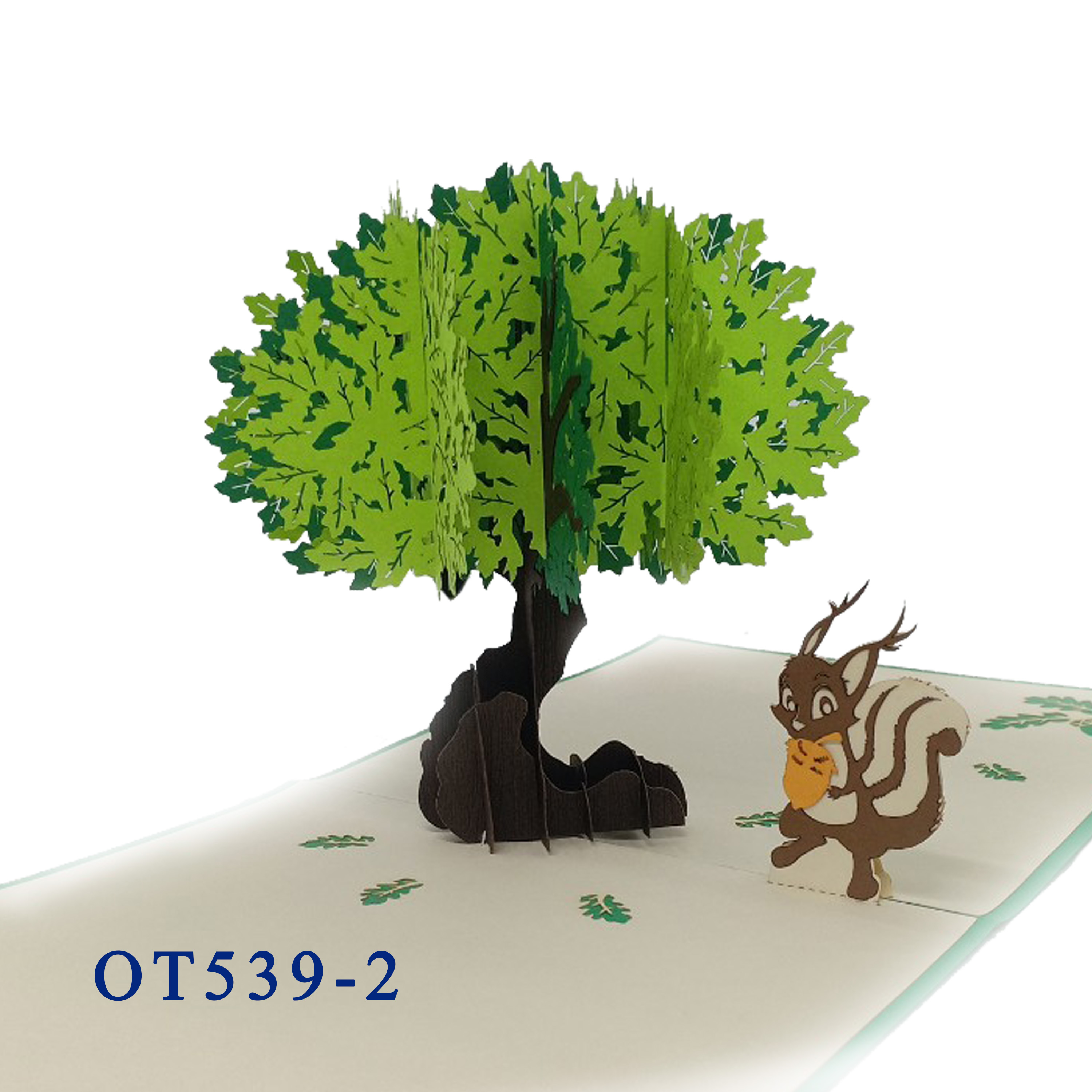 Green Oak Tree Pop Up Card