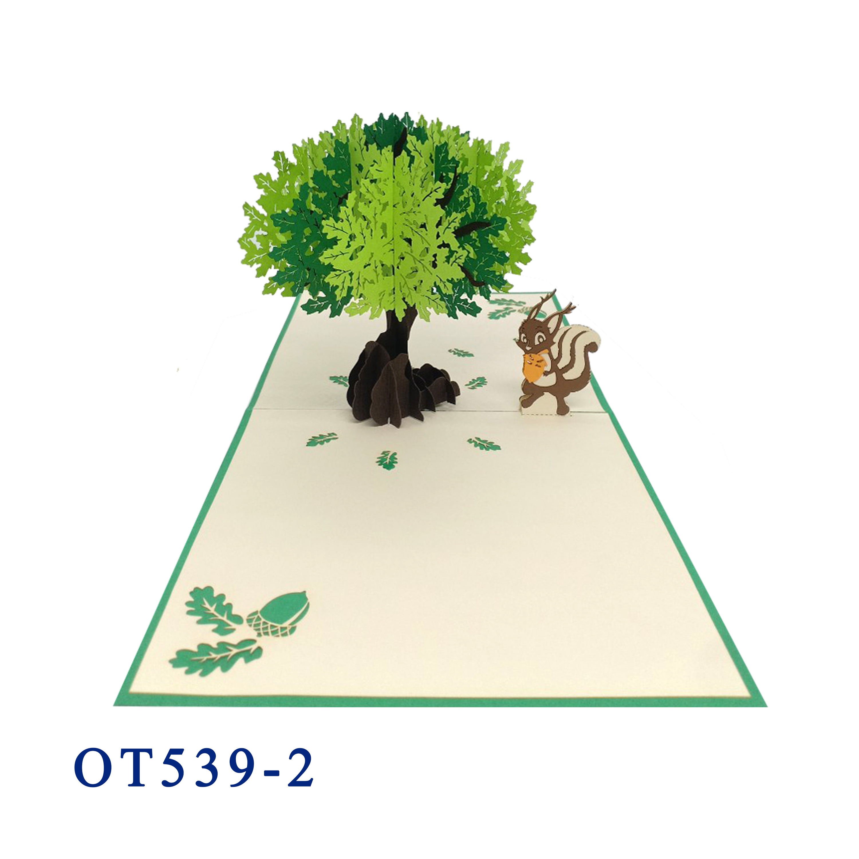 Green Oak Tree Pop Up Card