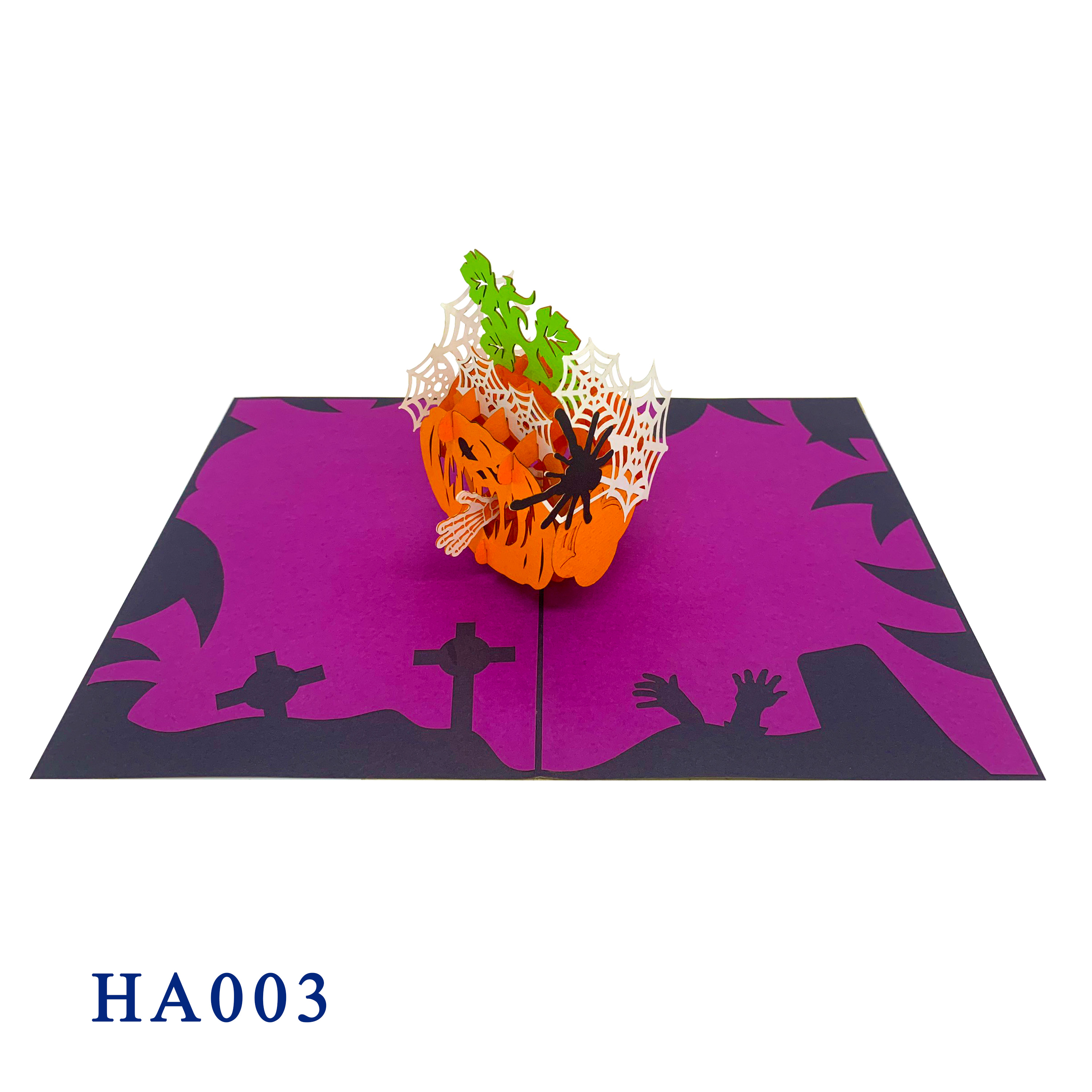 Halloween Pumpkin 3 Pop Up Card