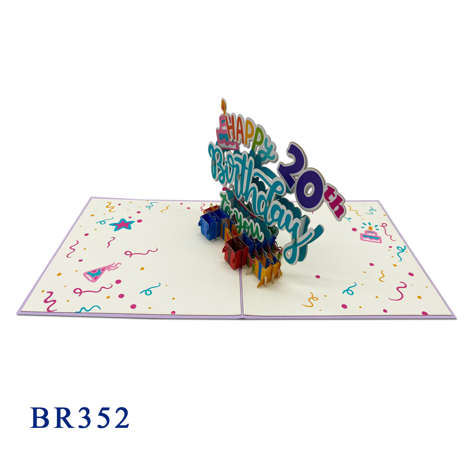 Happy Birthday 20th Pop Up Card