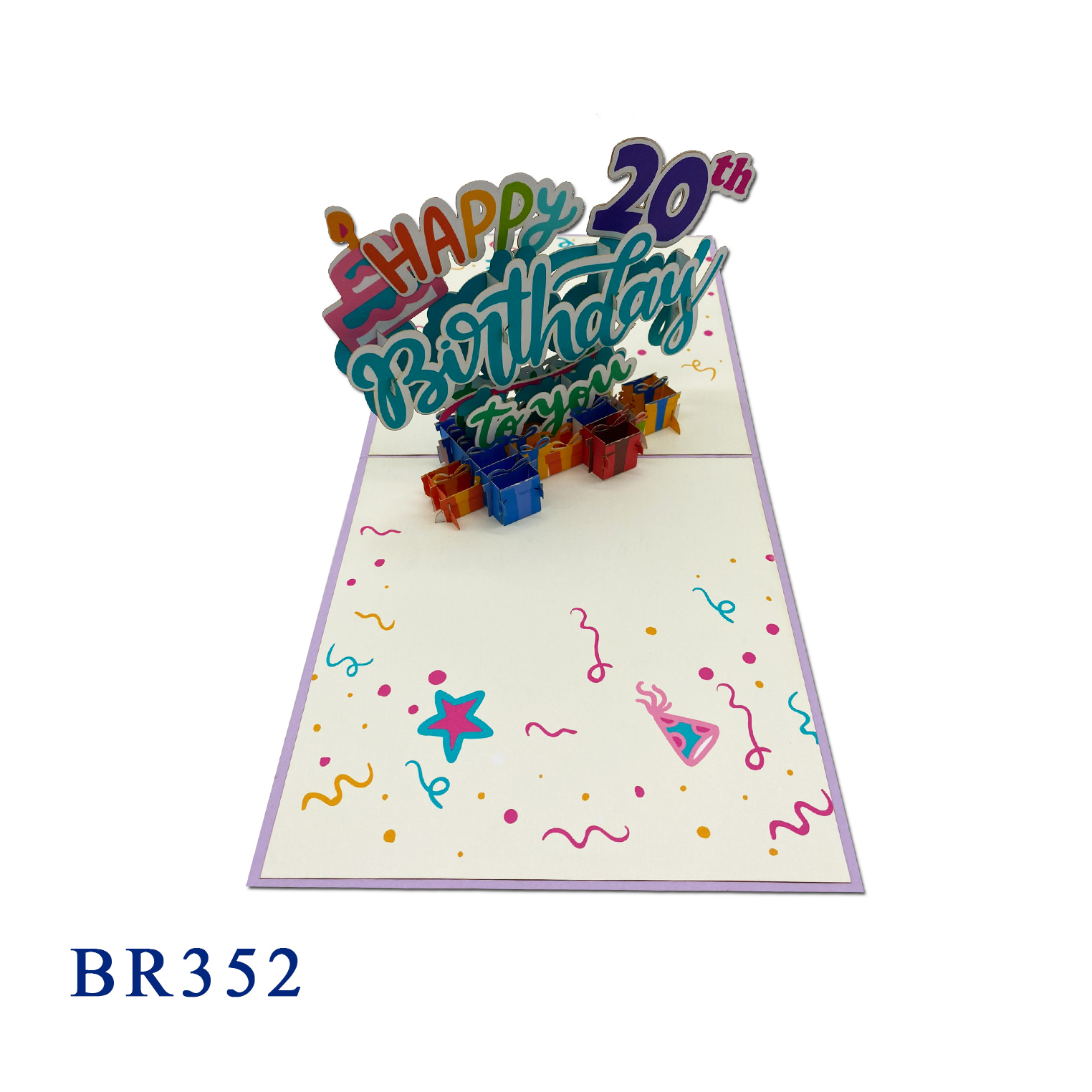 Happy Birthday 20th Pop Up Card