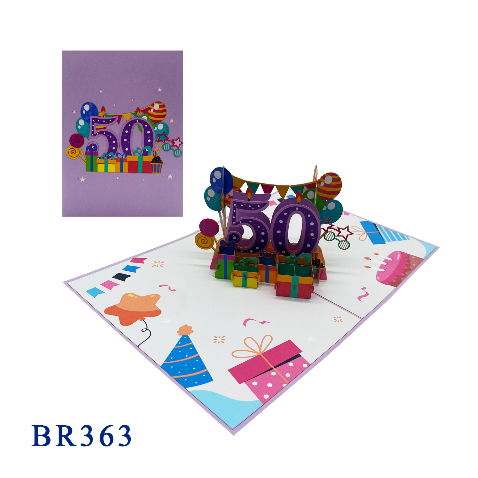 Happy Birthday Age Number Pop Up Card