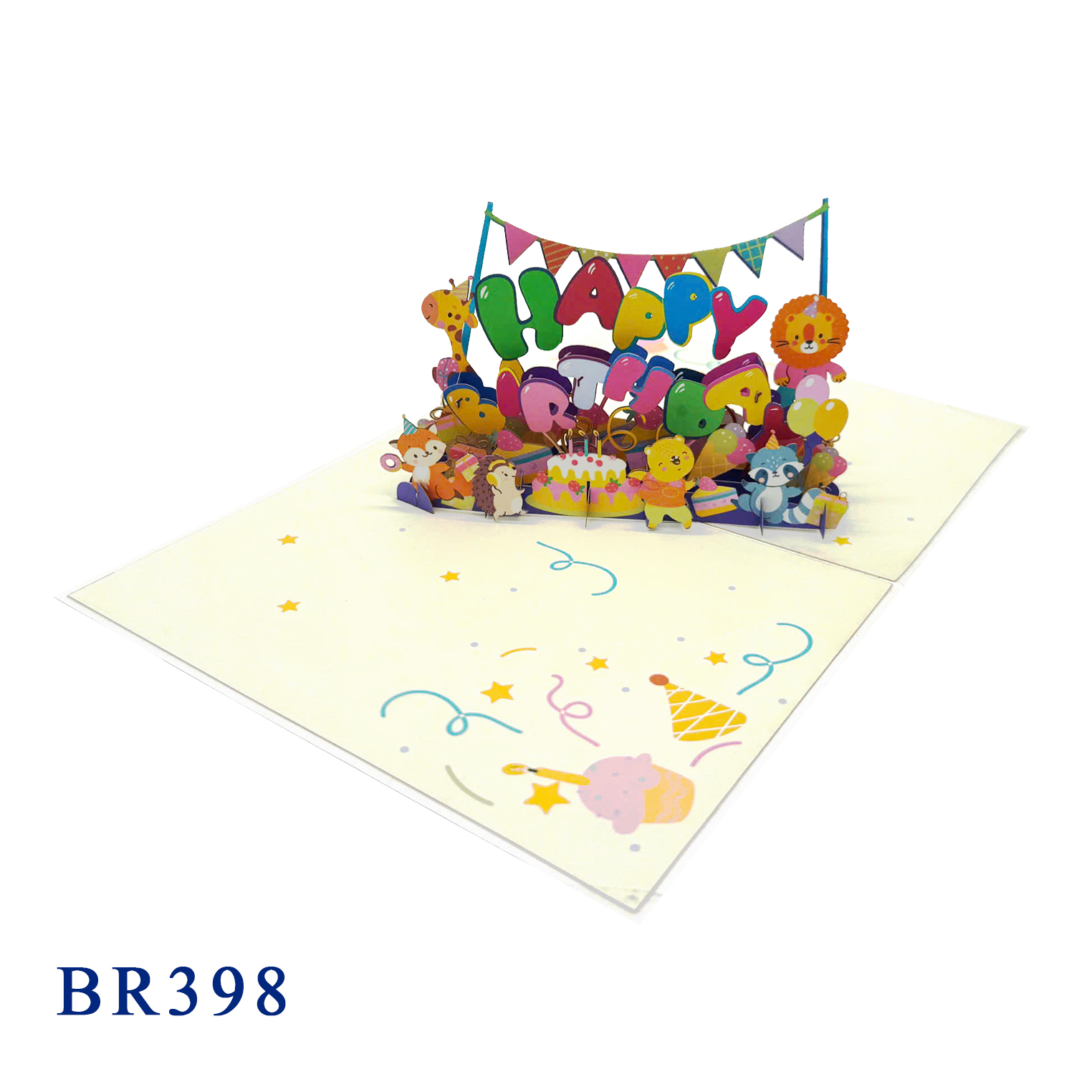 Happy Birthday Animals Pop Up Card