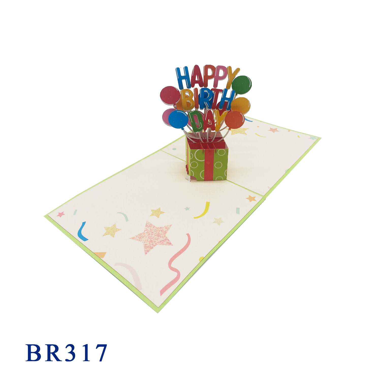 Happy Birthday Balloons Pop Up Card