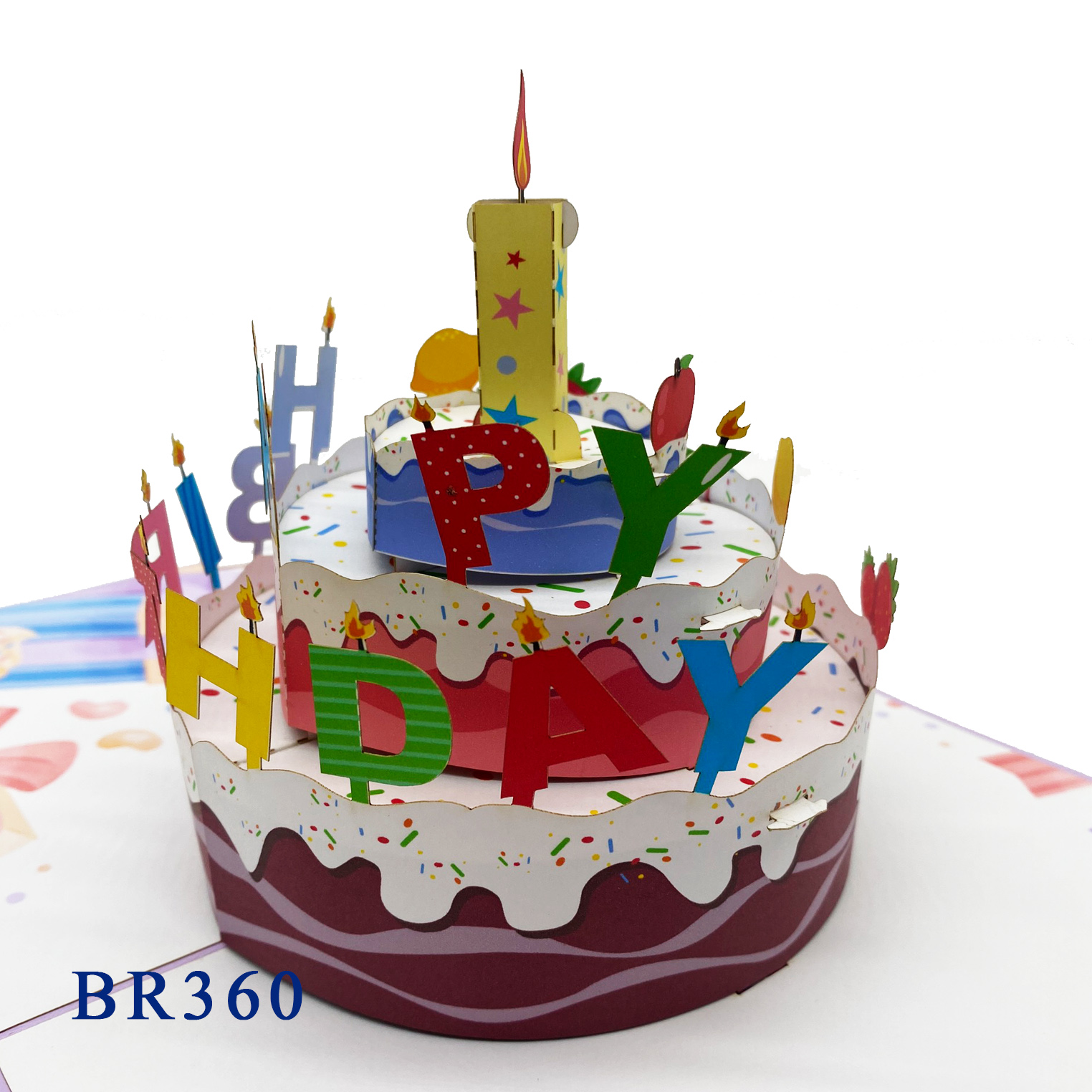 Second Nature 3D Pop Up Greeting Card - Birthday Cake
