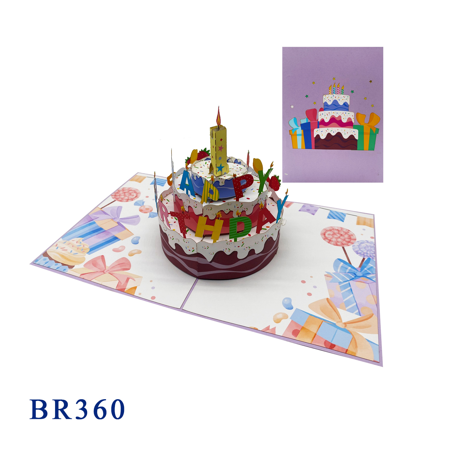 Happy Birthday Cake Pop Up Card