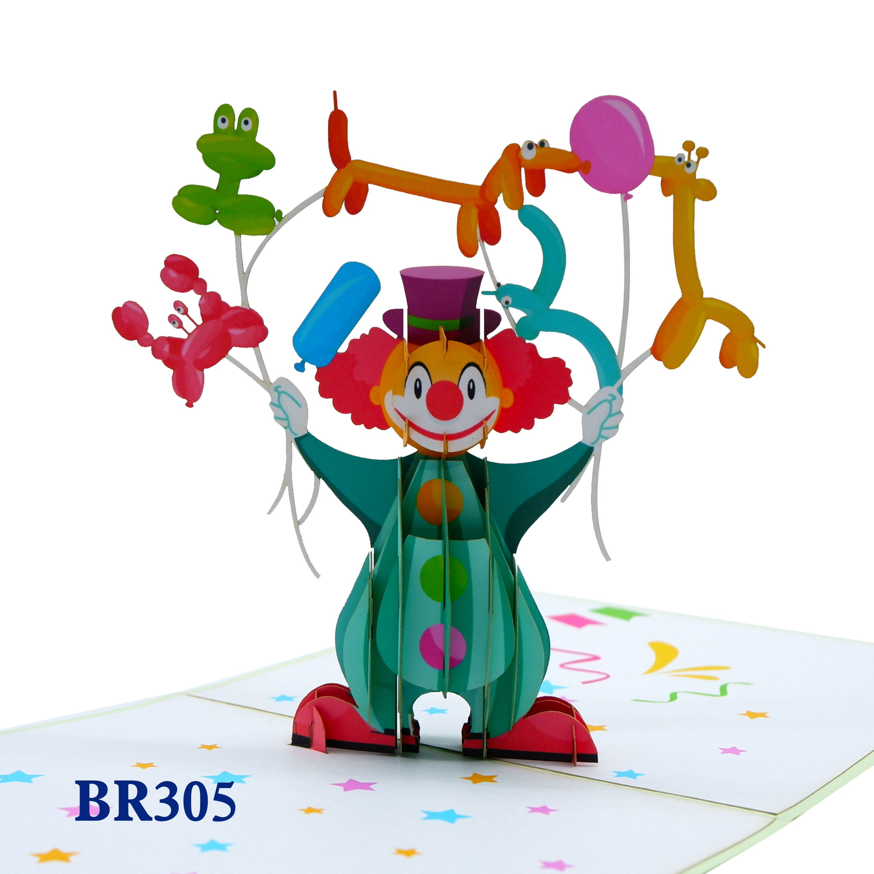 Happy Birthday Clown Pop Up Card