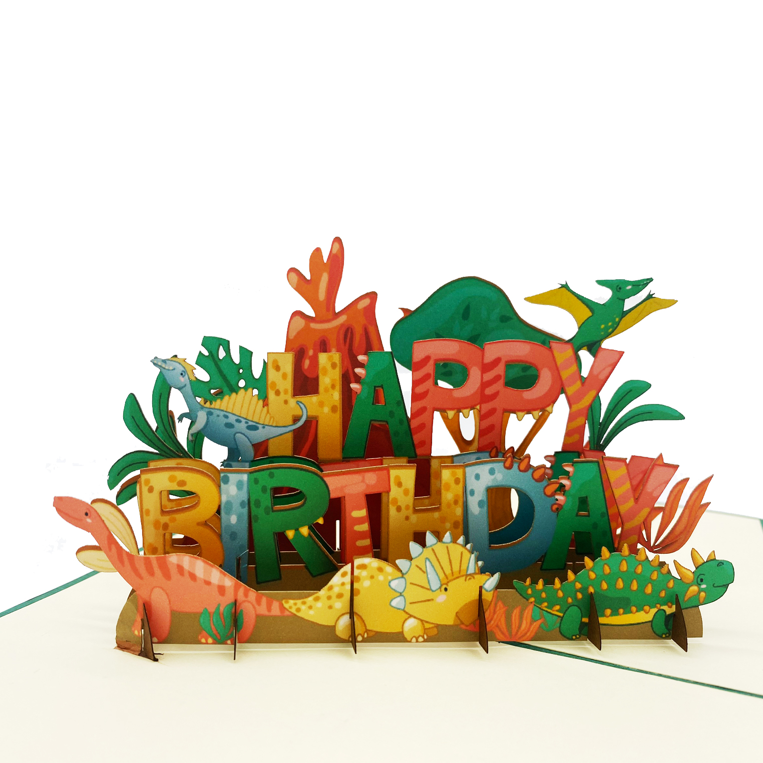 Happy Birthday Dinosaurus Park Pop Up Card