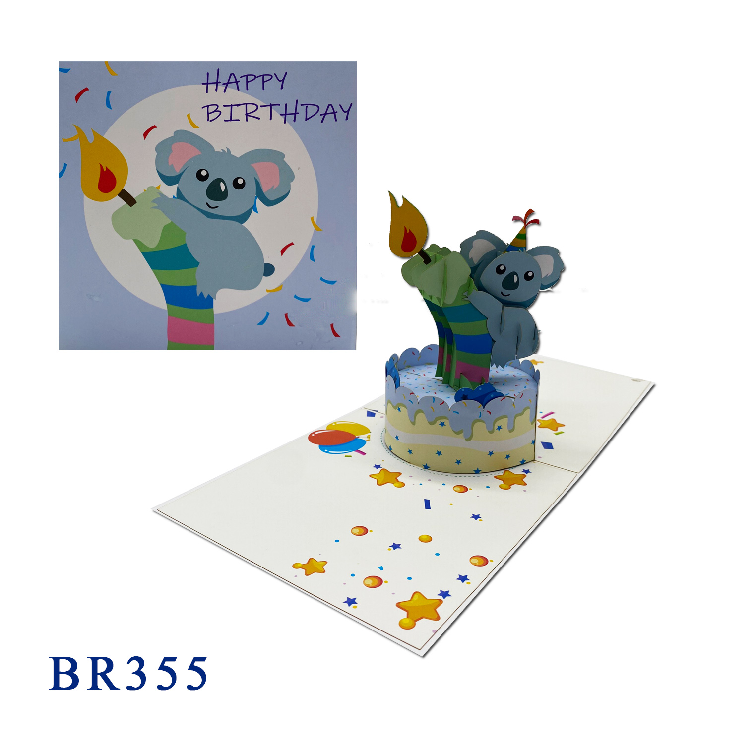 Happy Birthday Koala Pop Up Card