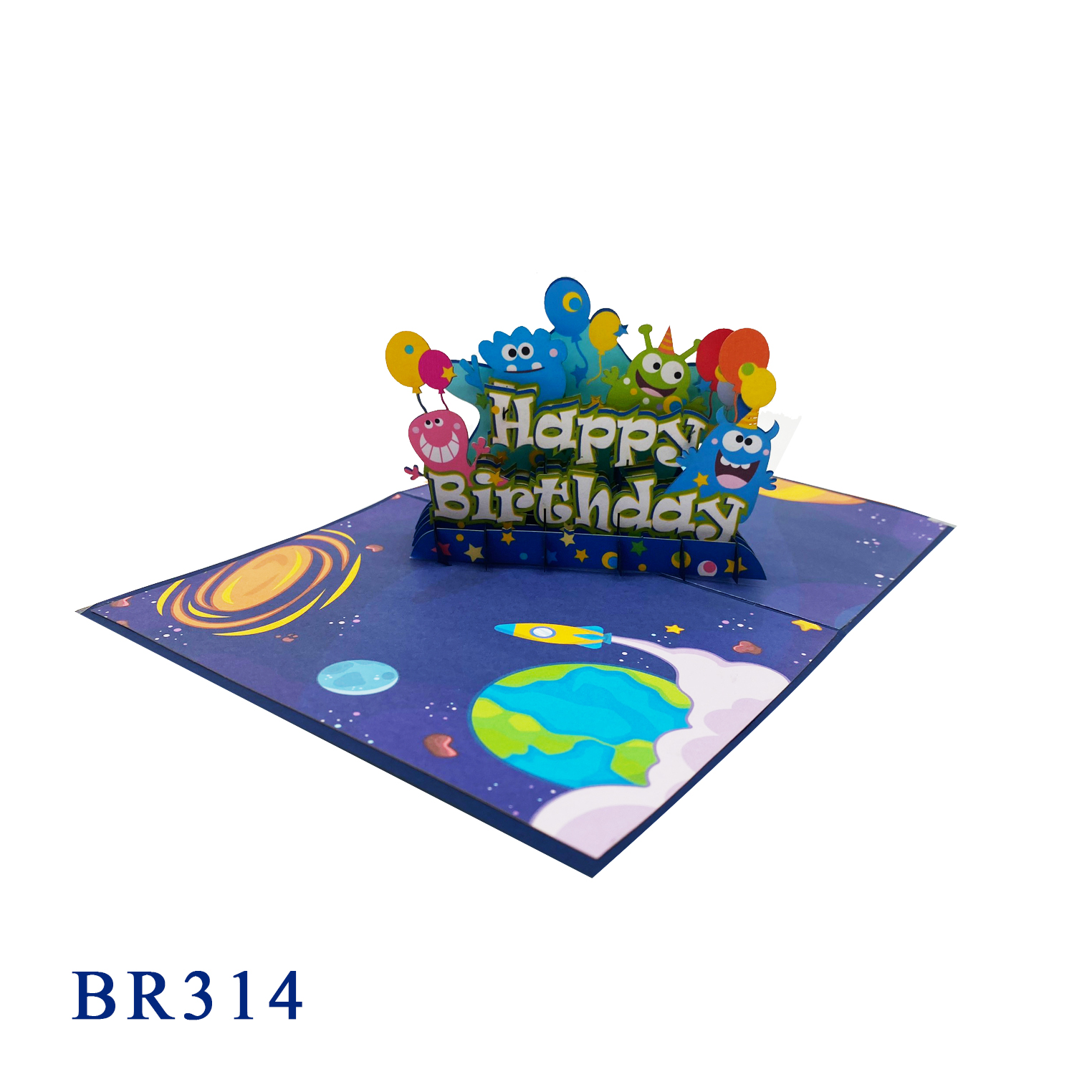 Happy Birthday Monsters Pop Up Card