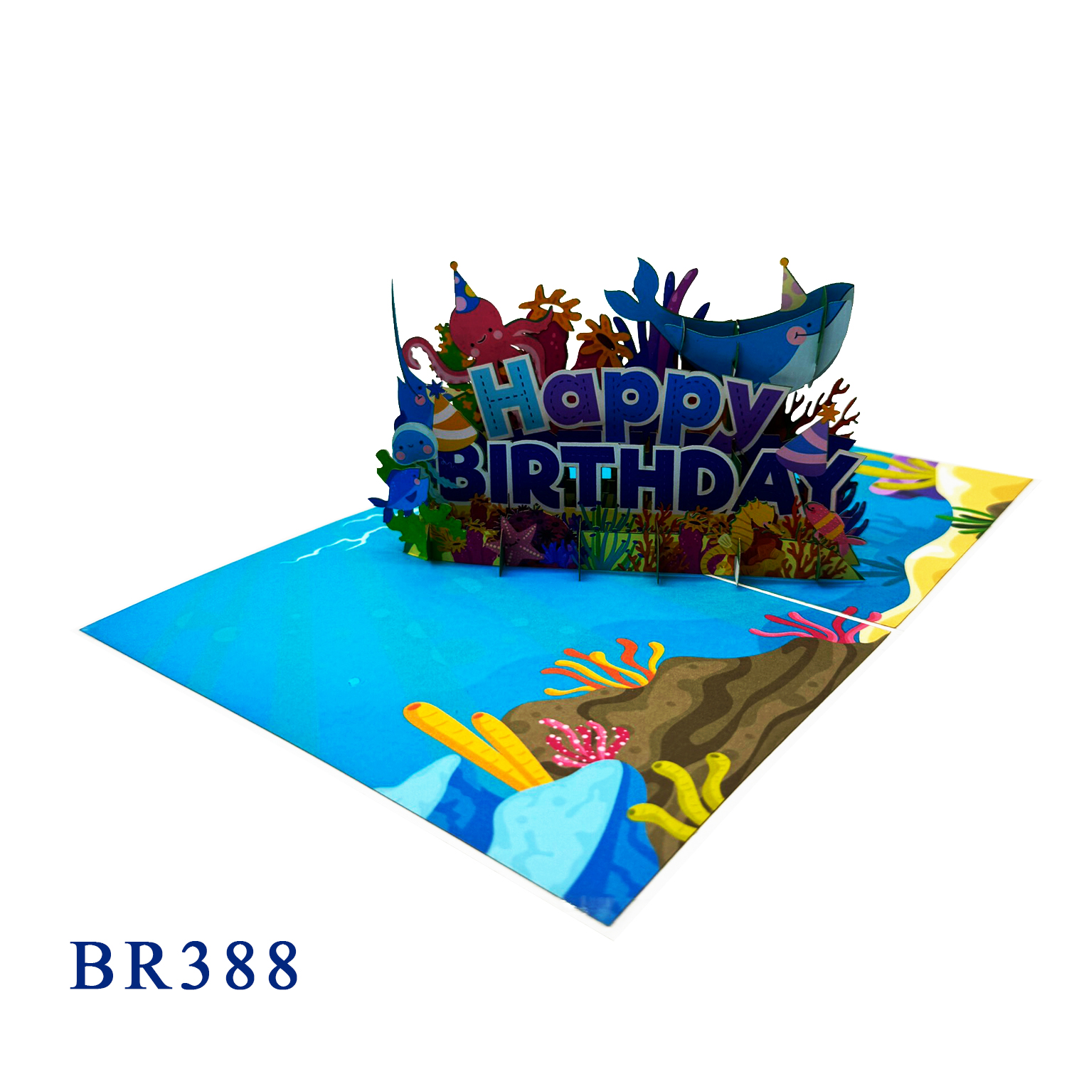 Happy Birthday Ocean Pop Up Card
