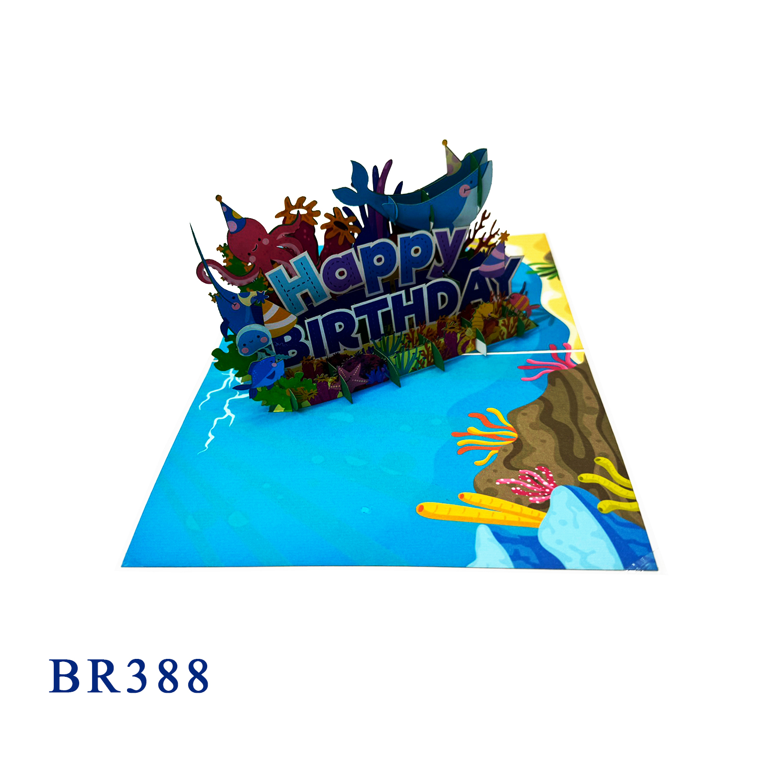 Happy Birthday Ocean Pop Up Card