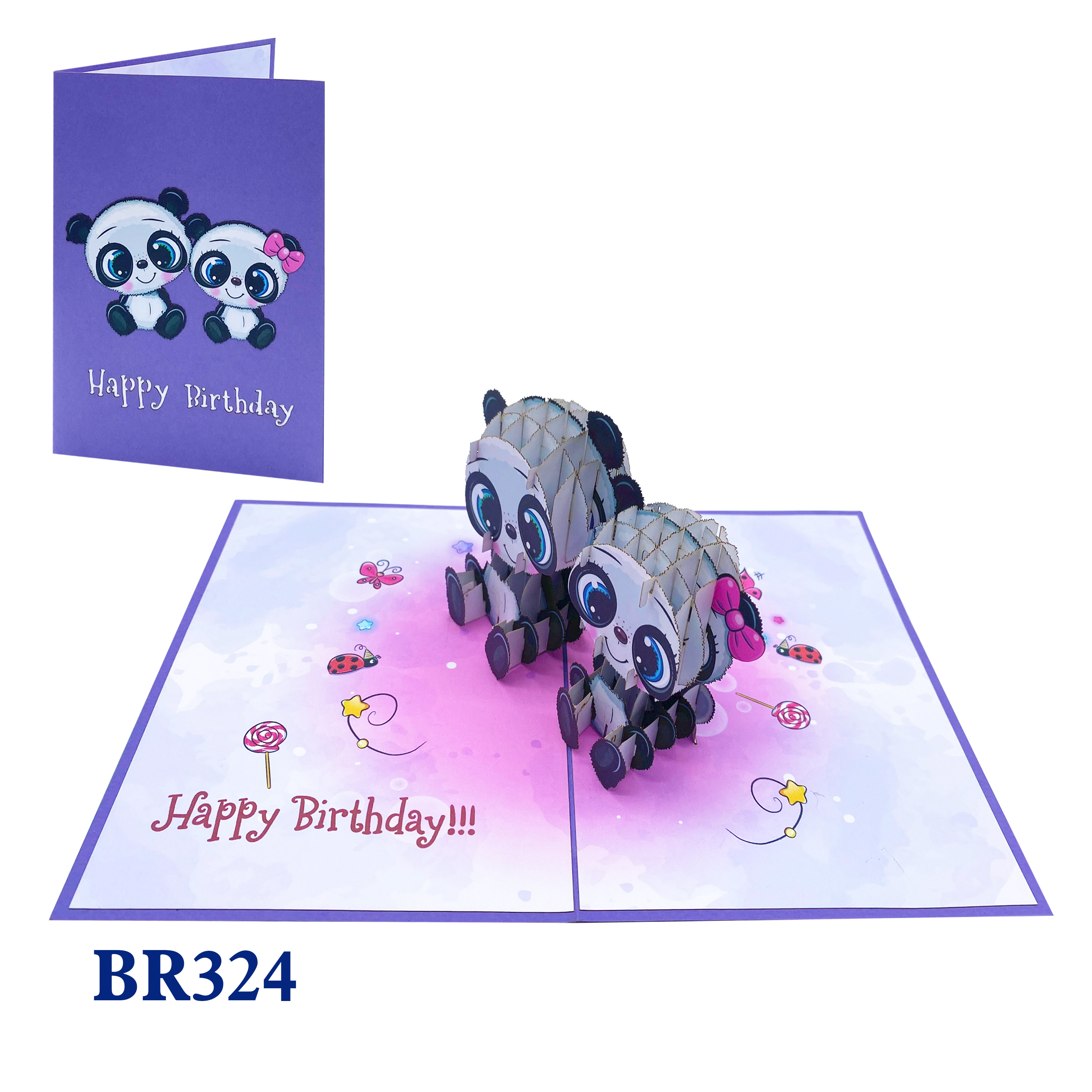 Happy Birthday Panda Pop Up Card