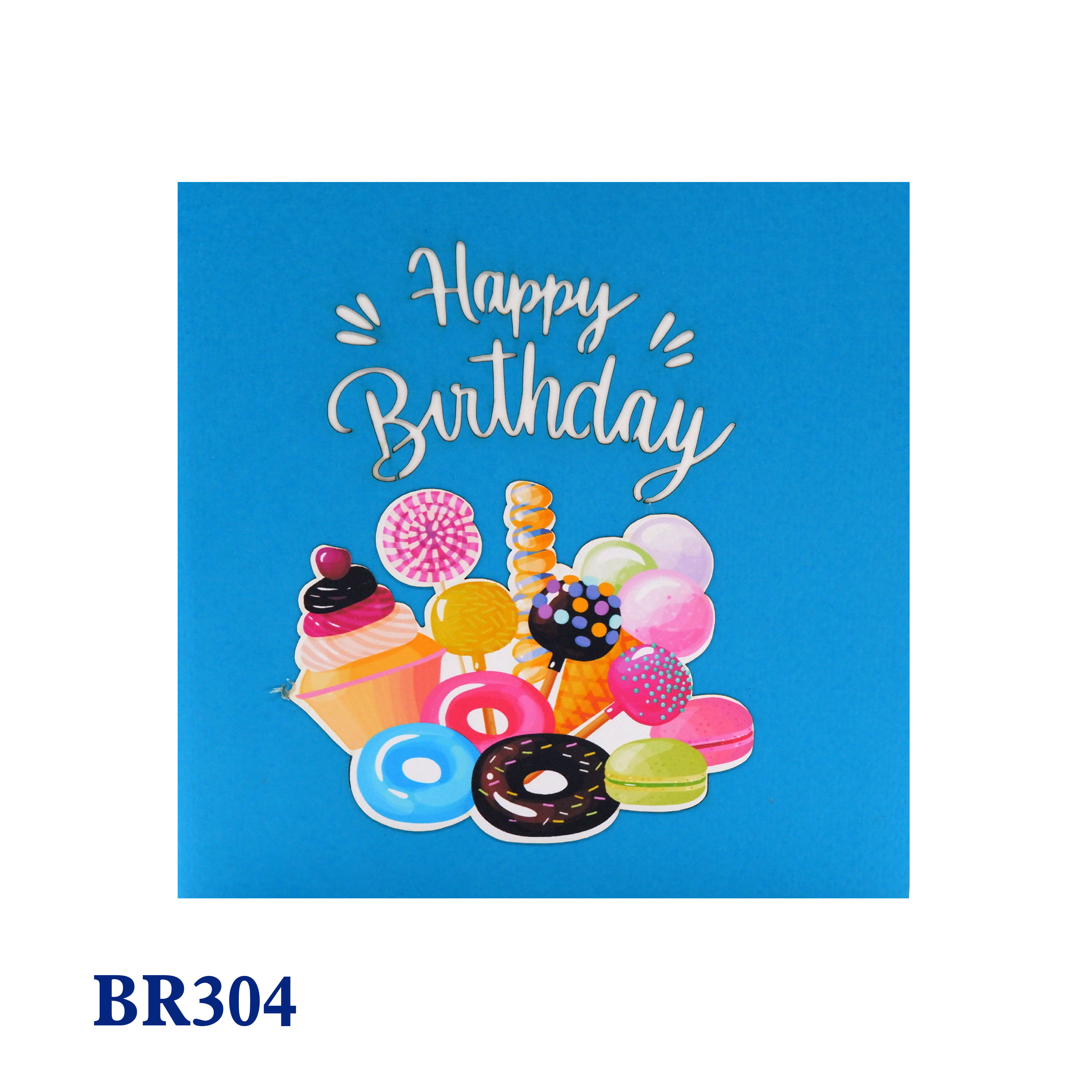 Happy Birthday Party Donuts Pop Up Card