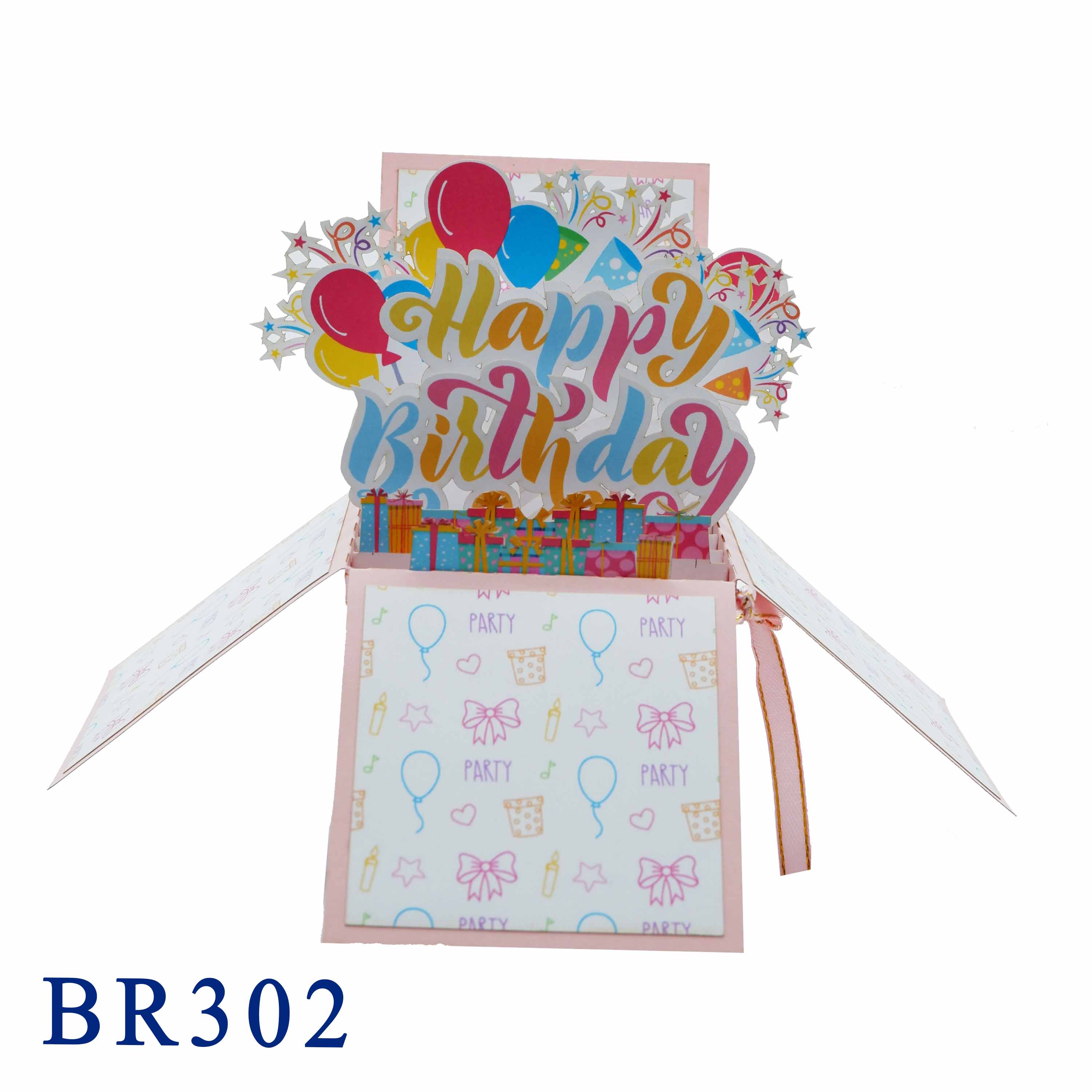 Happy Birthday Pink Pop Up Box