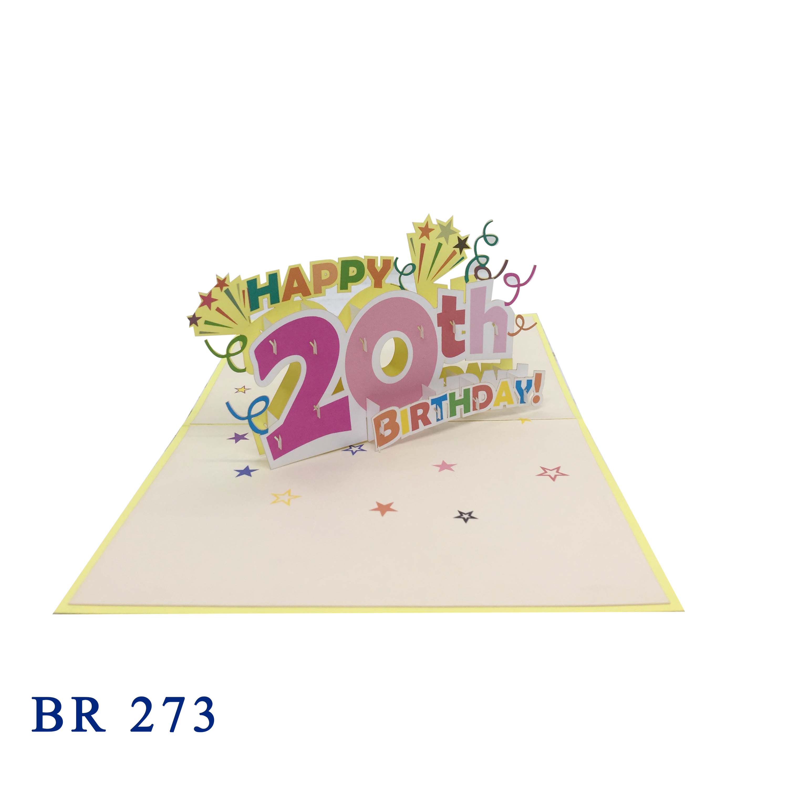Happy 20th Birthday Pop Up Card