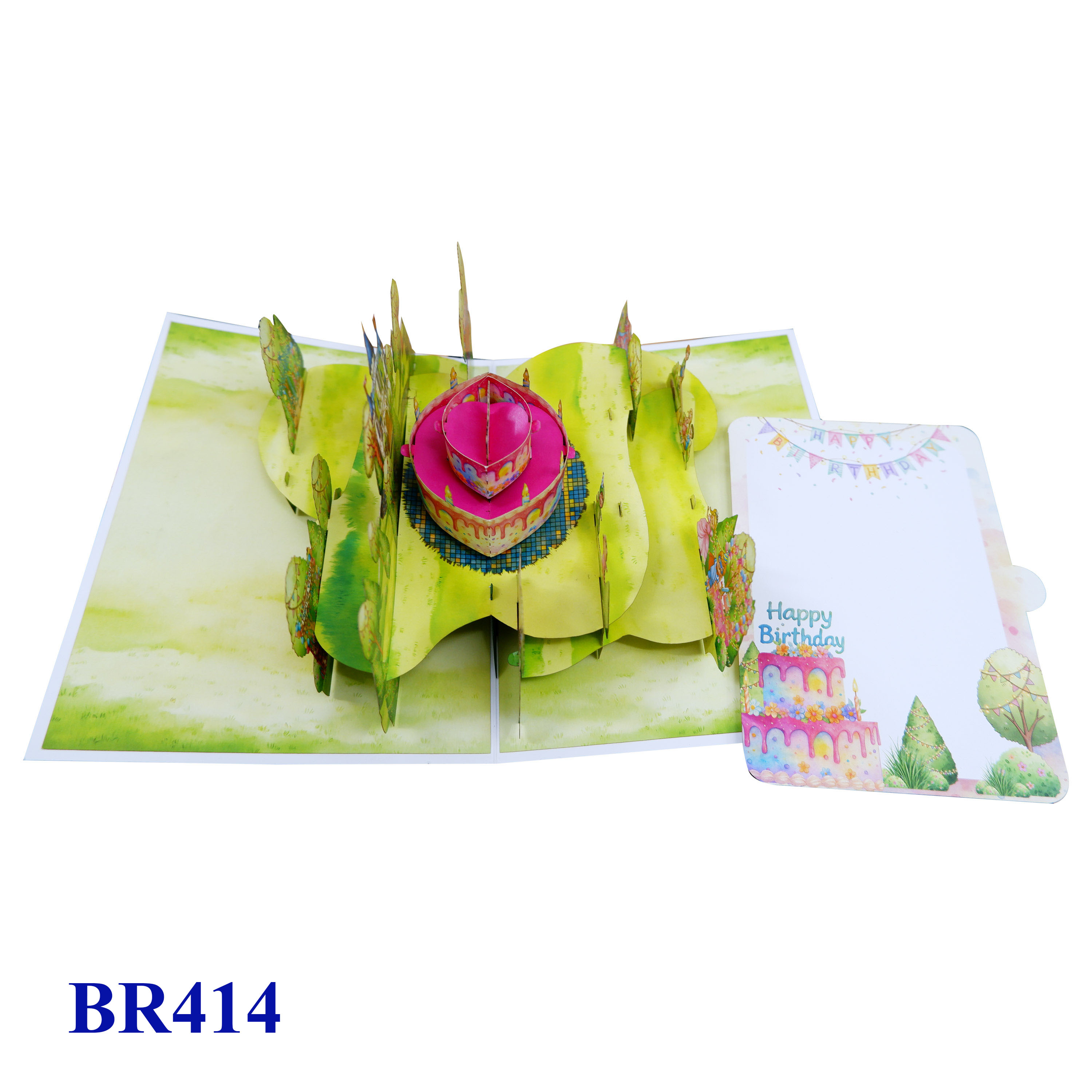 Happy Birthday Pop-Up Card – 3D Birthday Cake & Fairytale Castle
