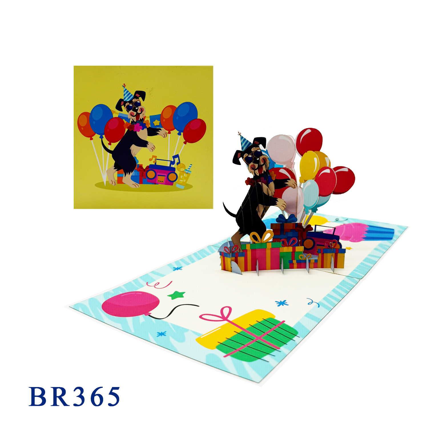 Happy Birthday Puppy Pop Up Card