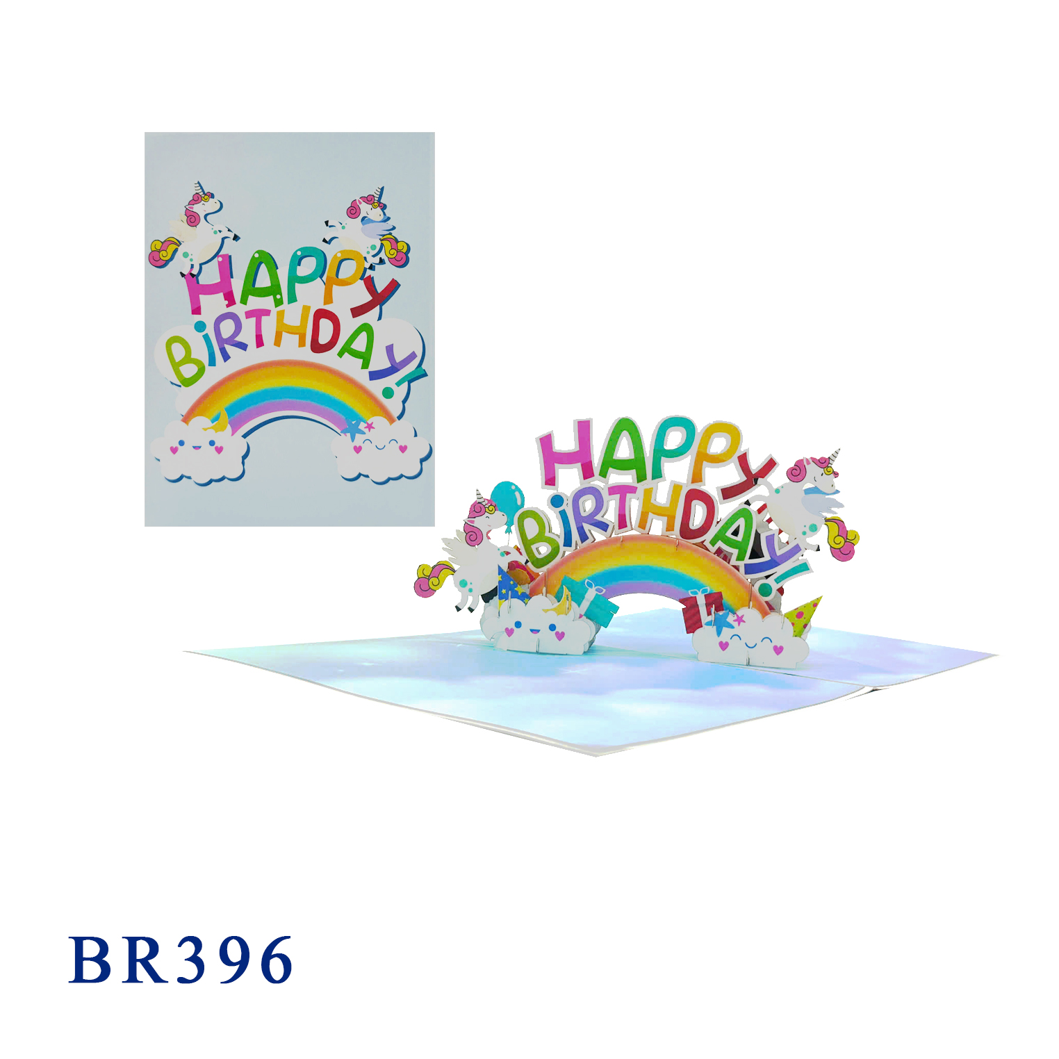 Happy Birthday Rainbow Pop Up Card