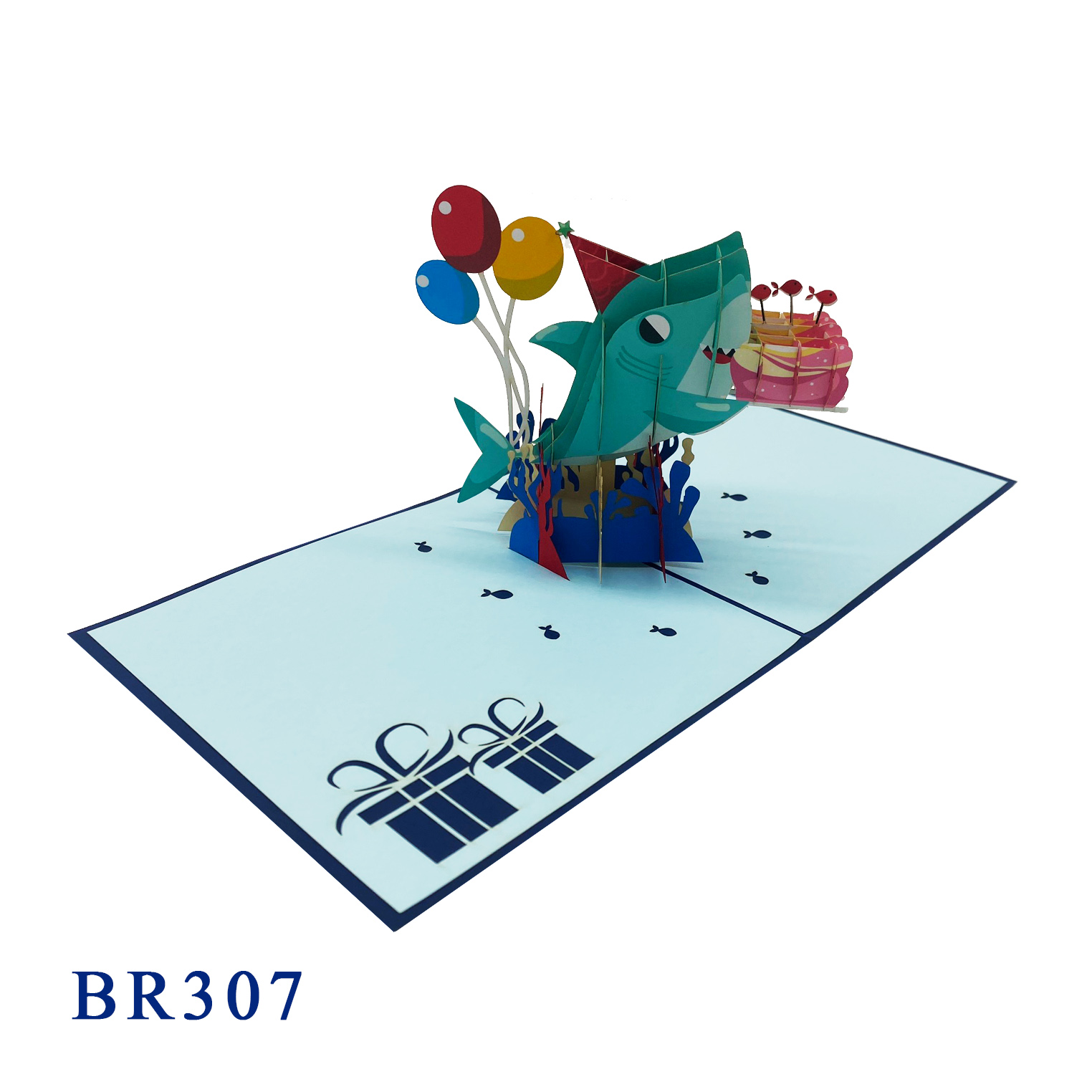 Happy Birthday Shark Pop Up Card