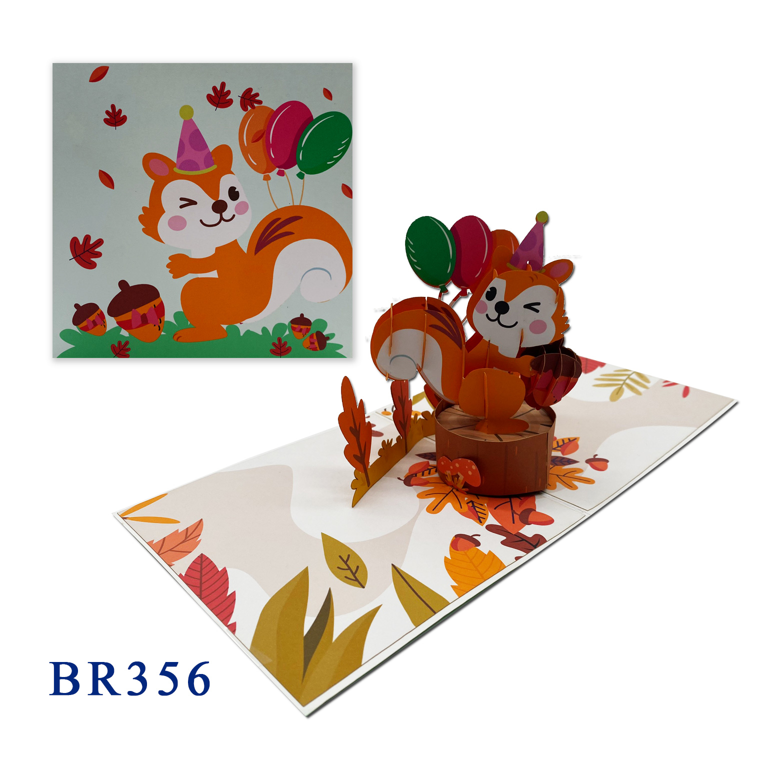 Happy Birthday Squirrel Pop Up Card